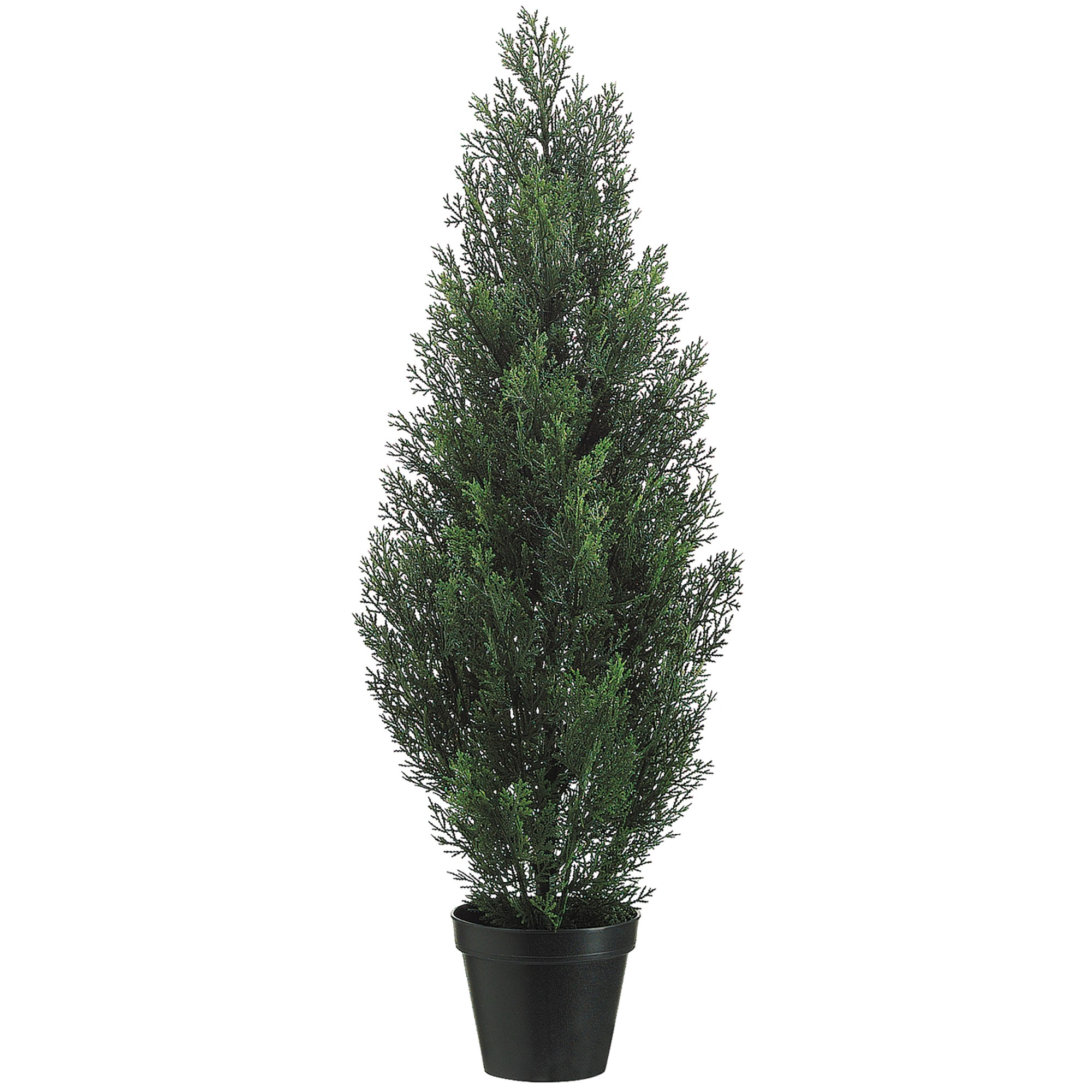 Faux Cedar Topiary in Plastic Pot, 36