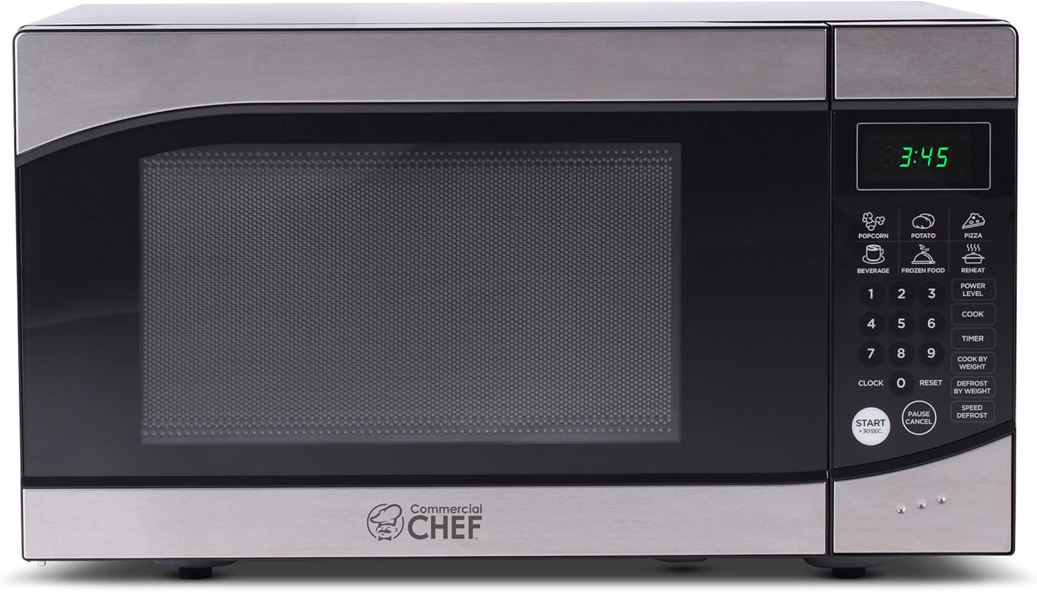 COMMERCIAL CHEF 0.6 Cubic Foot Microwave with 6 Power Levels, Small Microwave with Grip Handle, 700W Countertop Microwave with 30 Minute Timer and Mechanical Dial Controls, White