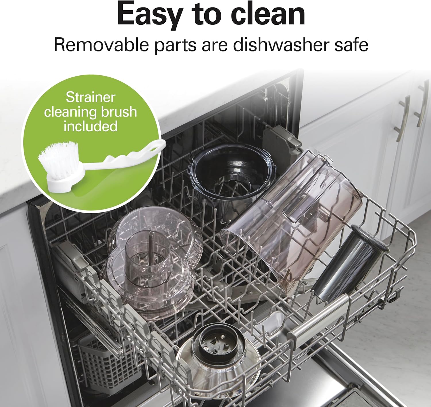 Hamilton Beach Juicer Machine, Big Mouth Large 3” Feed Chute for Whole Fruits and Vegetables, Easy to Clean, Centrifugal Extractor, BPA Free, 800W Motor, Black