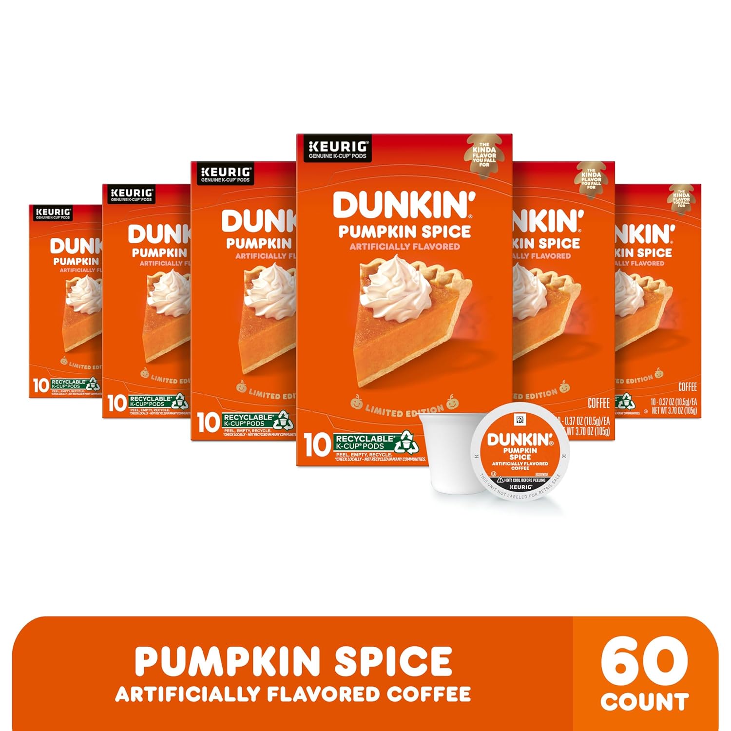 Dunkin' Original Blend Medium Roast Coffee, 60 Keurig K-Cup Pods