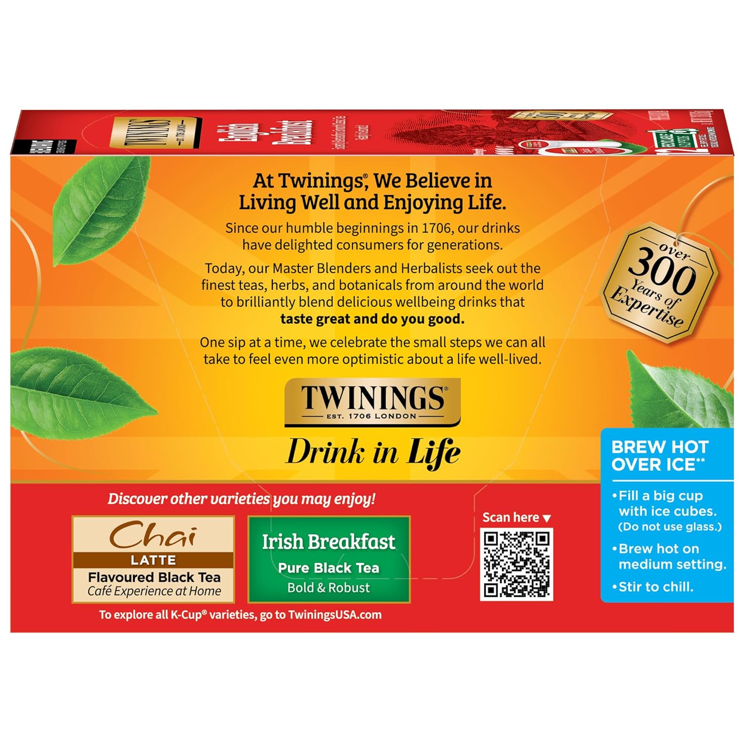 Twinings English Breakfast Black Tea K-Cup Pods for Keurig, 24 Count (Pack of 1), Smooth, Flavourful, Robust, Caffeinated, Enjoy Hot or Iced | Packaging May Vary