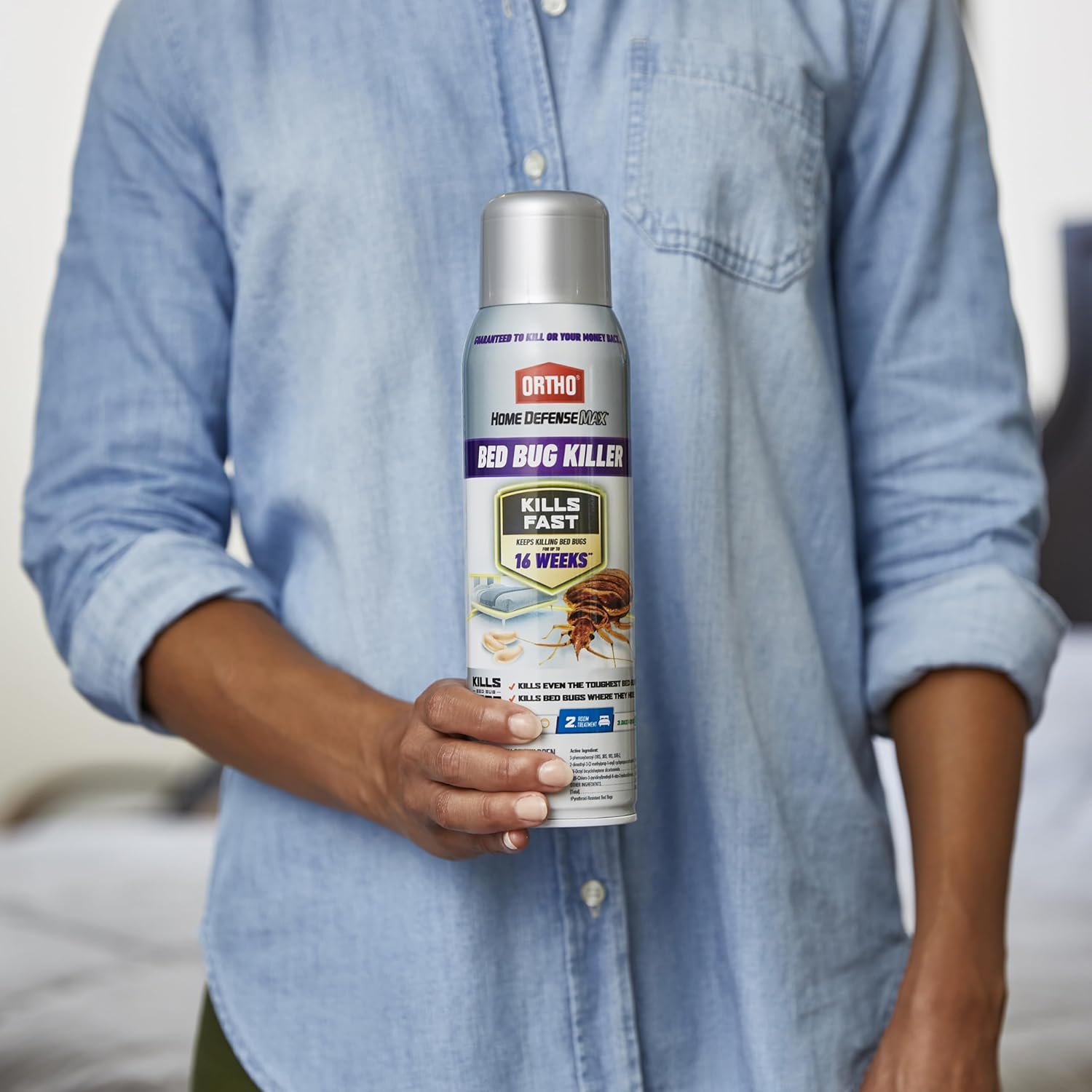 Ortho Home Defense Max Bed Bug, Flea and Tick Killer - With Ready-to-Use Comfort Wand, Kills Bed Bugs and Bed Bug Eggs, Bed Bug Spray Also Kills Fleas and Ticks, 1 gal.