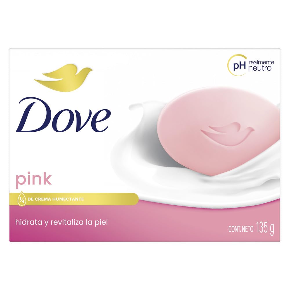 Dove Beauty Bar Gentle Skin Cleanser Pink 6 Bars Moisturizing for Gentle Soft Skin Care More Moisturizing Than Bar Soap 3.75 oz