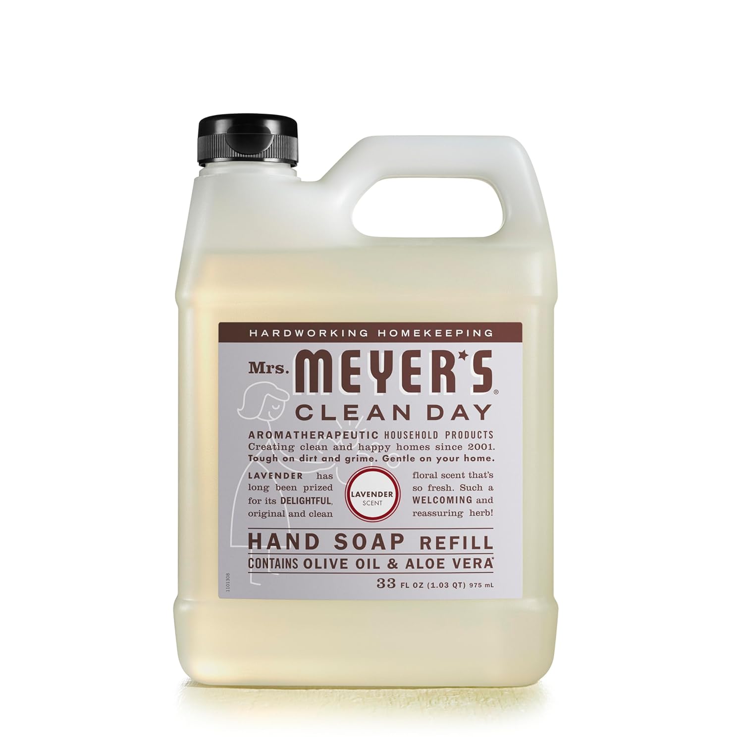MRS. MEYER'S CLEAN DAY Hand Soap, Made with Essential Oils, Biodegradable Formula, Lavender, 12.5 fl. oz - Pack of 3