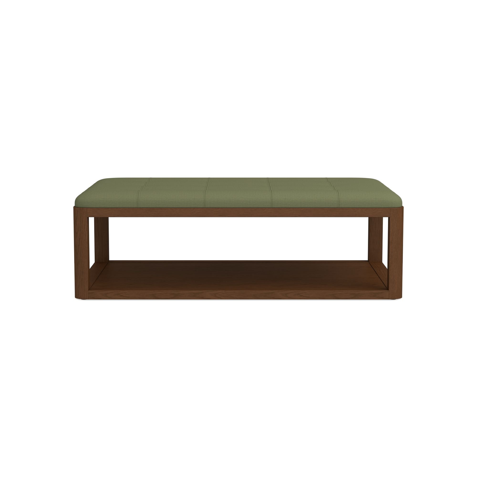 Porte Grid Tufted Rectangular Ottoman (48