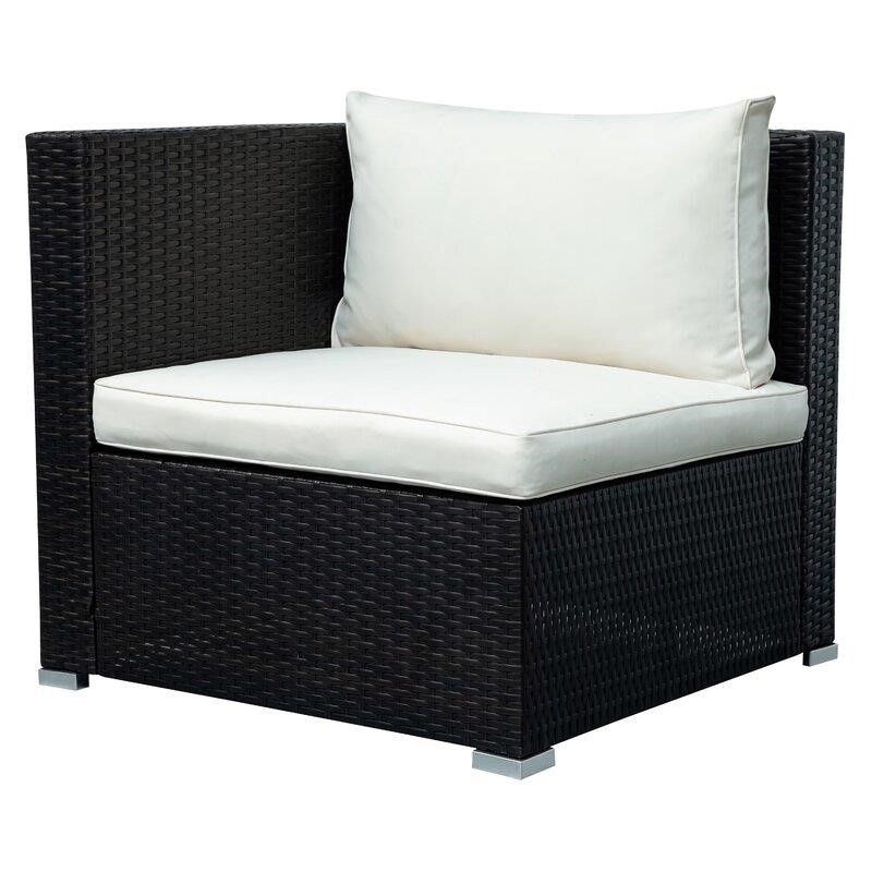 Lancaer Wicker/Rattan 6 - Person Seating Group with Cushions