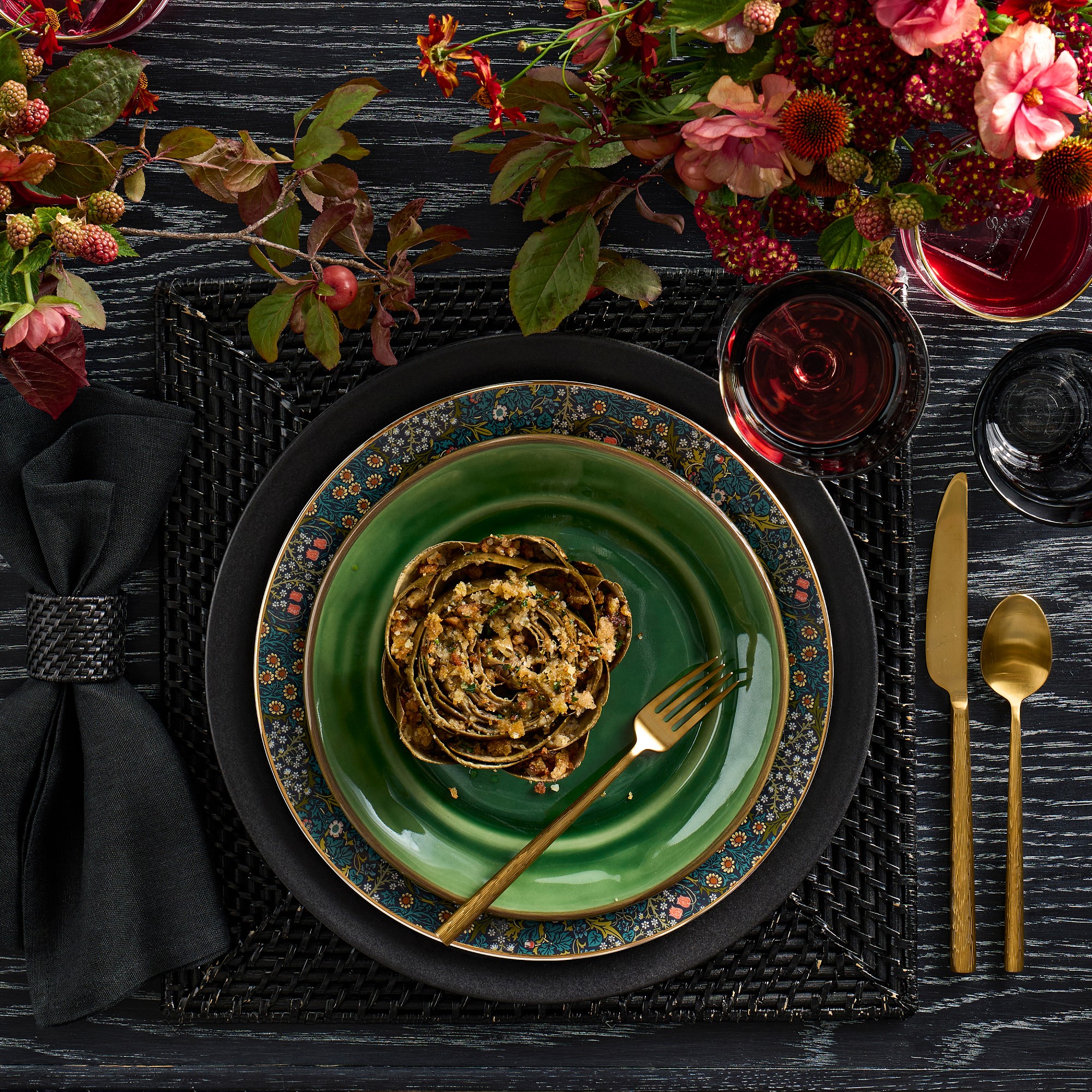 Black Hapao Napkin Rings, Set of 4