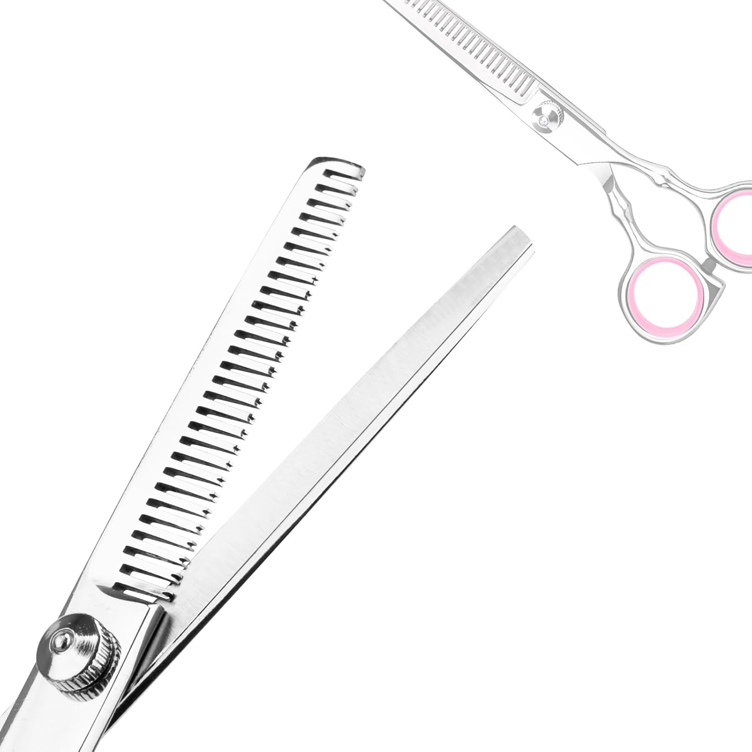 Hair Cutting Scissors Professional Home Haircutting Barber/Salon Thinning Shears Kit with Comb and Case for Men/Women (Silver)