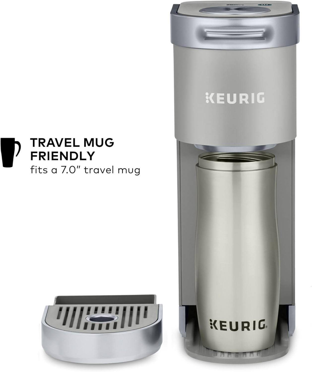 Keurig K-Mini Plus Single Serve K-Cup Pod Coffee Maker, with 6 to 12oz Brew Size, Stores up to 9 K-Cup Pods, Travel Mug Friendly, Matte Black