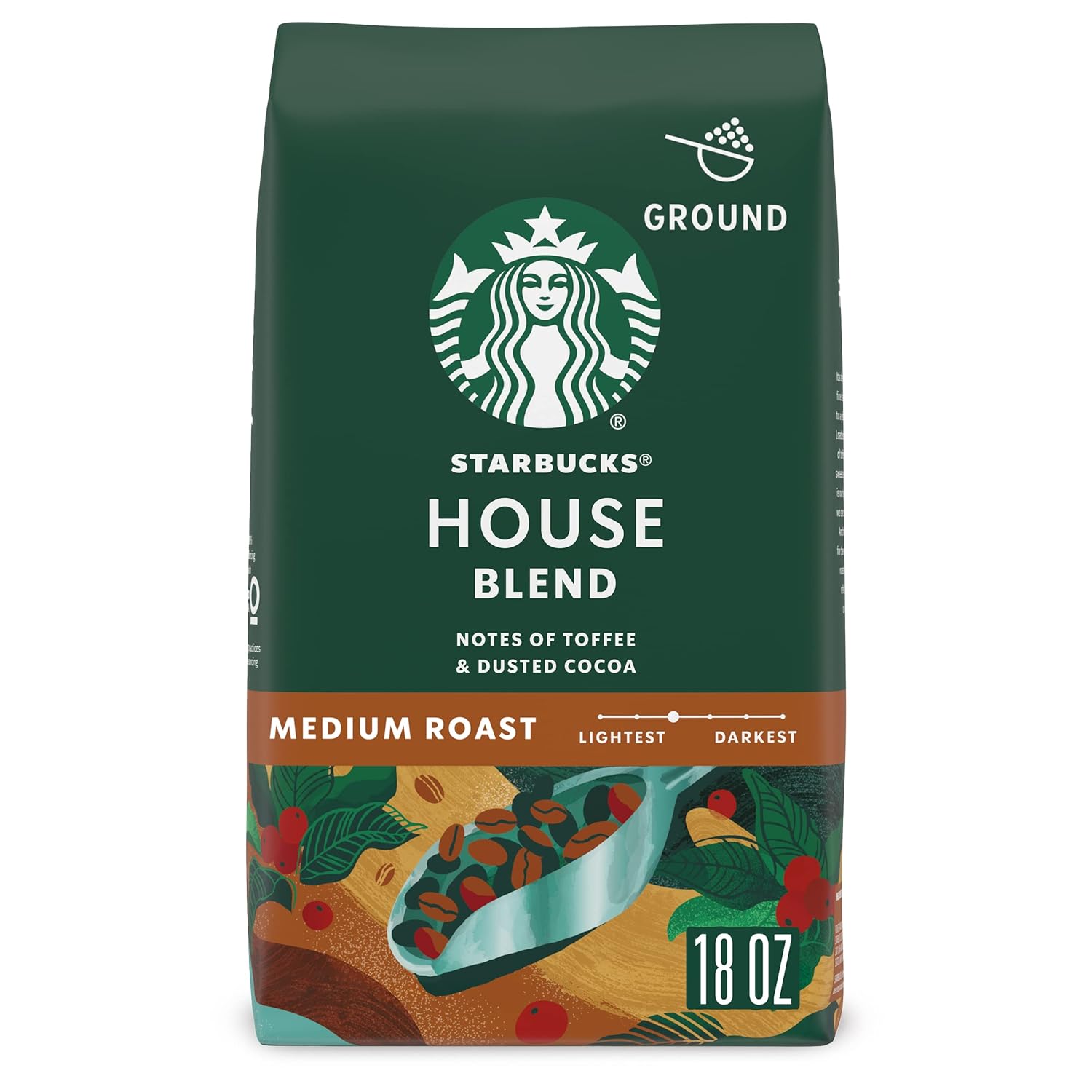 Starbucks Ground Coffee, Medium Roast Coffee, Pike Place Roast, 100% Arabica, 1 Bag (28 Oz)