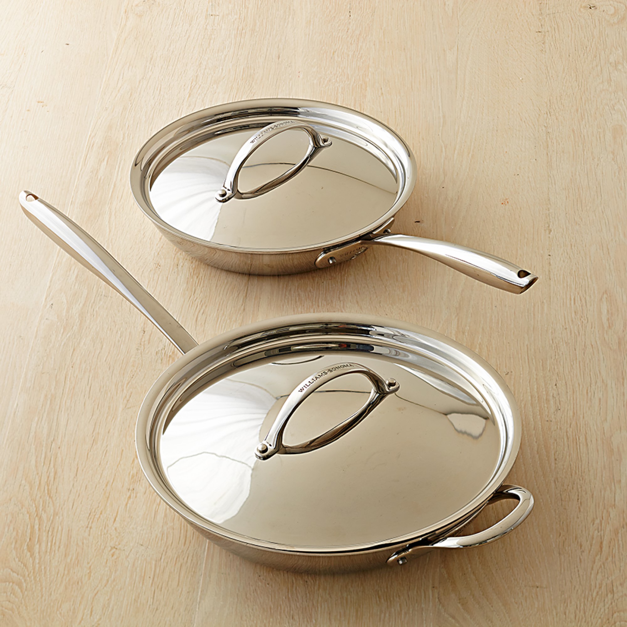 Williams Sonoma Signature Thermo-Clad™ Stainless-Steel Nonstick Covered Fry Pan