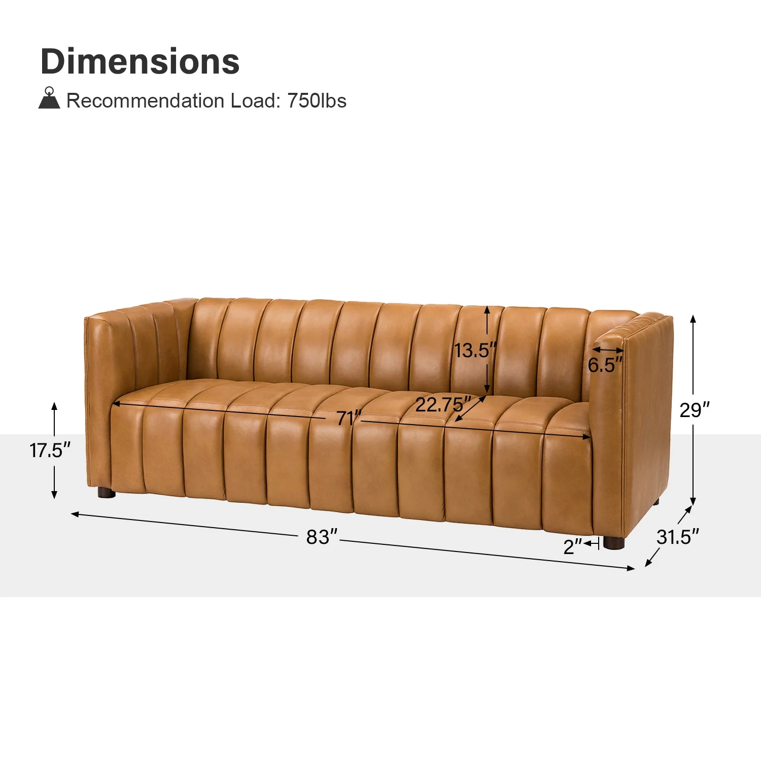 Rowan Genuine Leather Vinyl Office Sofa -83