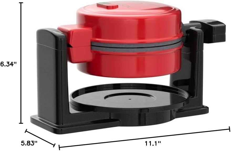 Nostalgia MyMini Cars and Trucks Shape Electric Waffle Maker, 5-Inch Non-Stick Griddle for Waffles, Hash Browns, Eggs, and More, Yellow