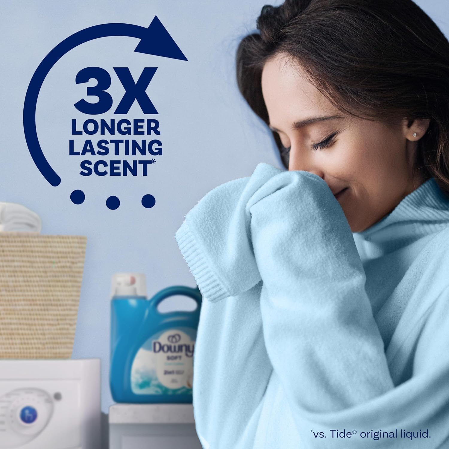 Downy Fabric Softener Liquid, Cool Cotton Scent, 140 fl oz, 190 Loads