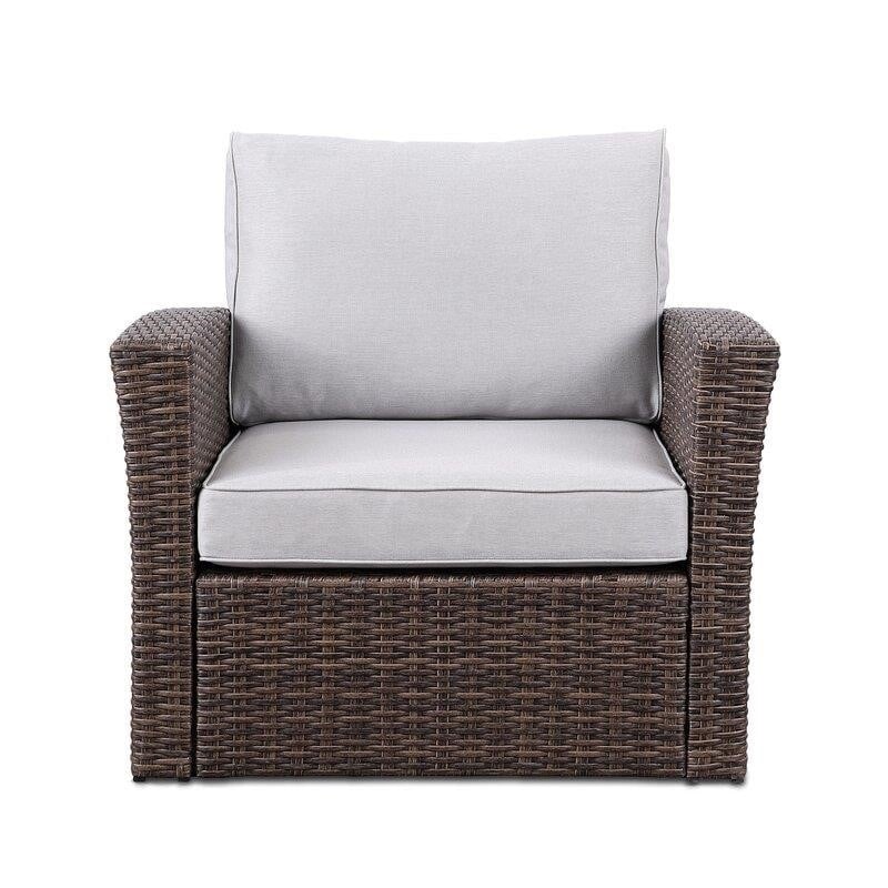 Emlee Wicker/Rattan 4 - Person Seating Group with Cushions