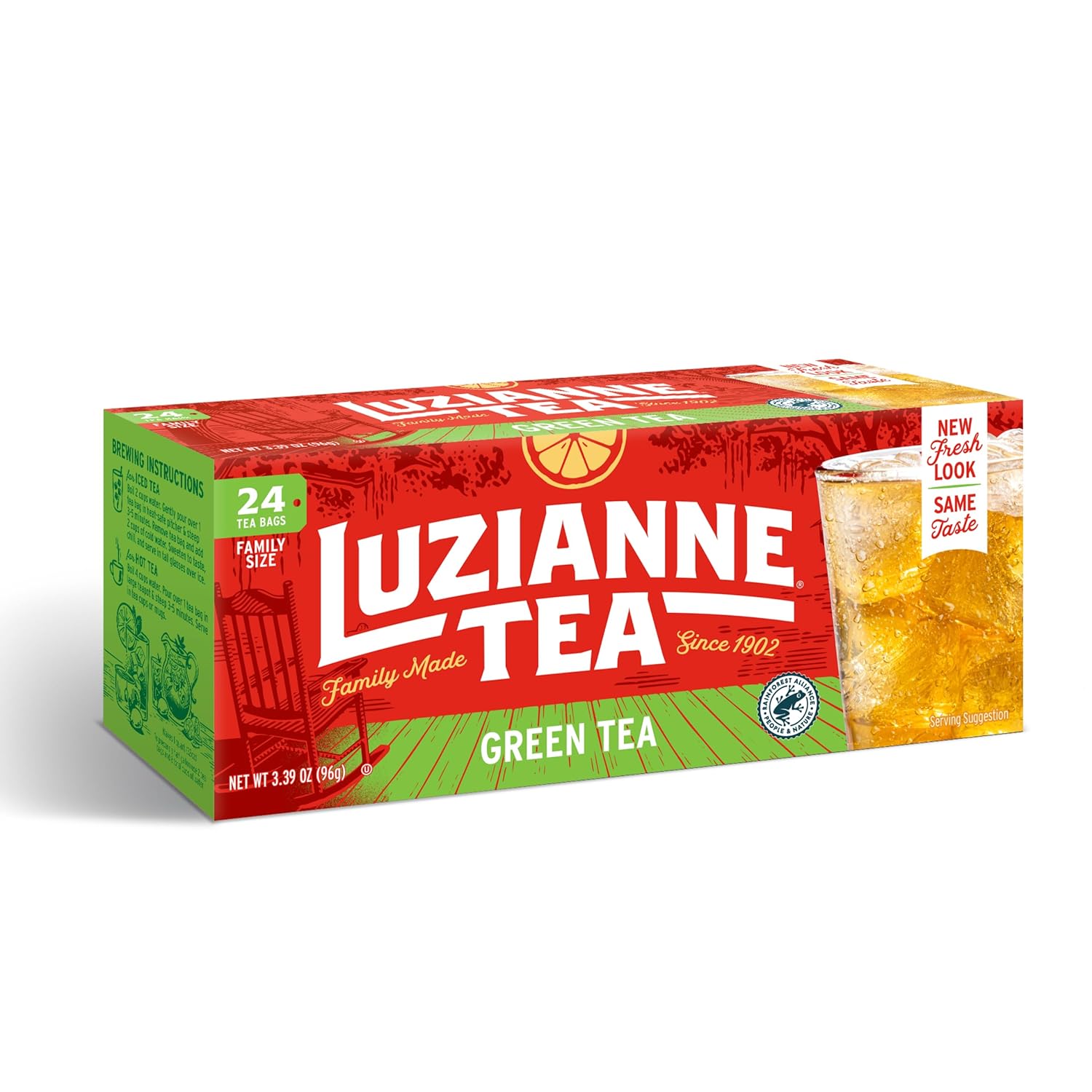 Luzianne Unsweetened Iced Tea Bags, Gallon Size, 24ct Box (Pack of 1)