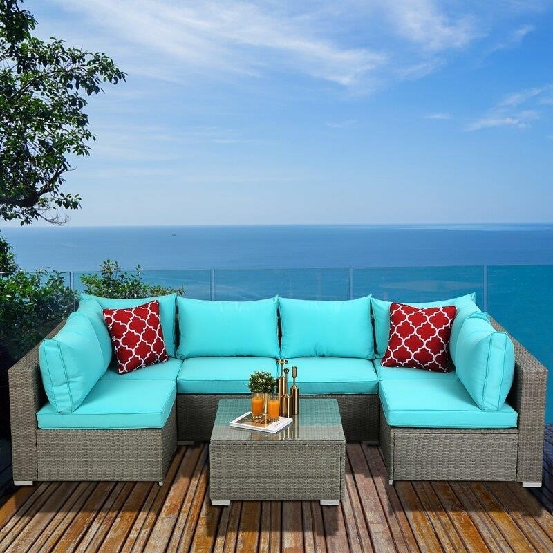 Polla Wicker/Rattan 4 - Person Seating Group with Cushions