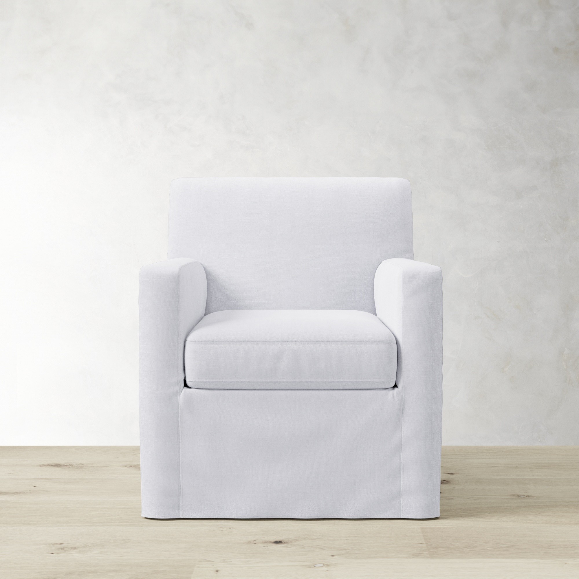 Brighton Slipcovered Swivel Armchair