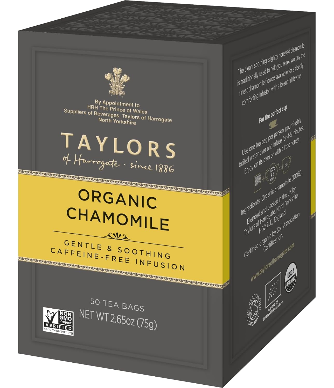Taylors of Harrogate Organic Peppermint Herbal Tea, 50 Count
