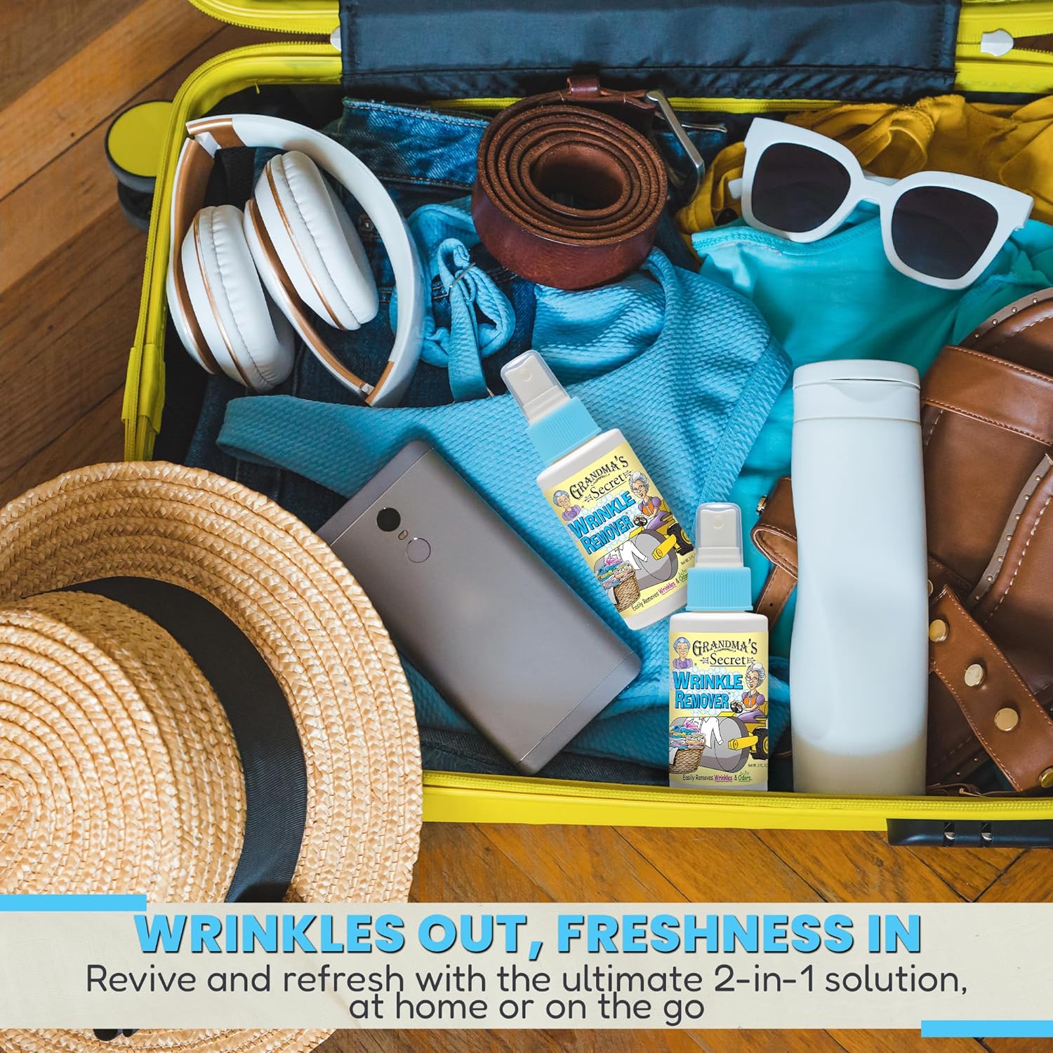 Grandma's Secret Spot Remover Laundry Spray - Chlorine, Bleach and Toxin-Free Fabric Stain Remover for Clothes - Removes Oil, Paint, Blood and Pet Stains - 16 Oz, 2 Pack