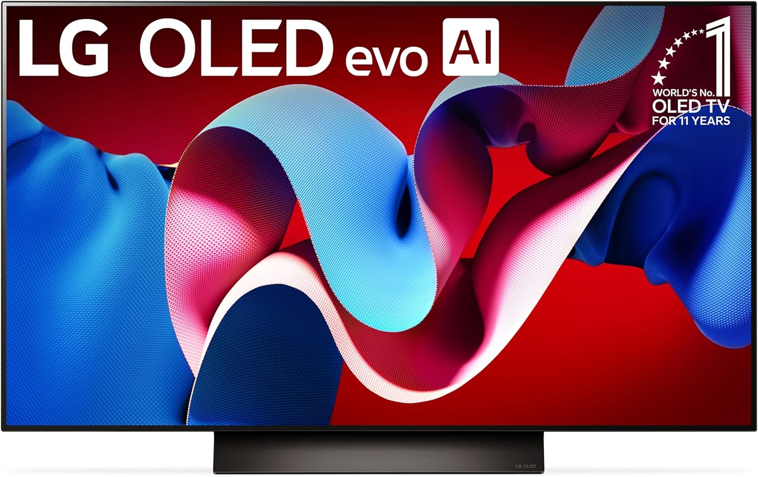 LG 83-Inch Class OLED evo C4 Series Smart TV 4K Processor Flat Screen with Magic Remote AI-Powered with Alexa Built-in (OLED83C4PUA, 2024)