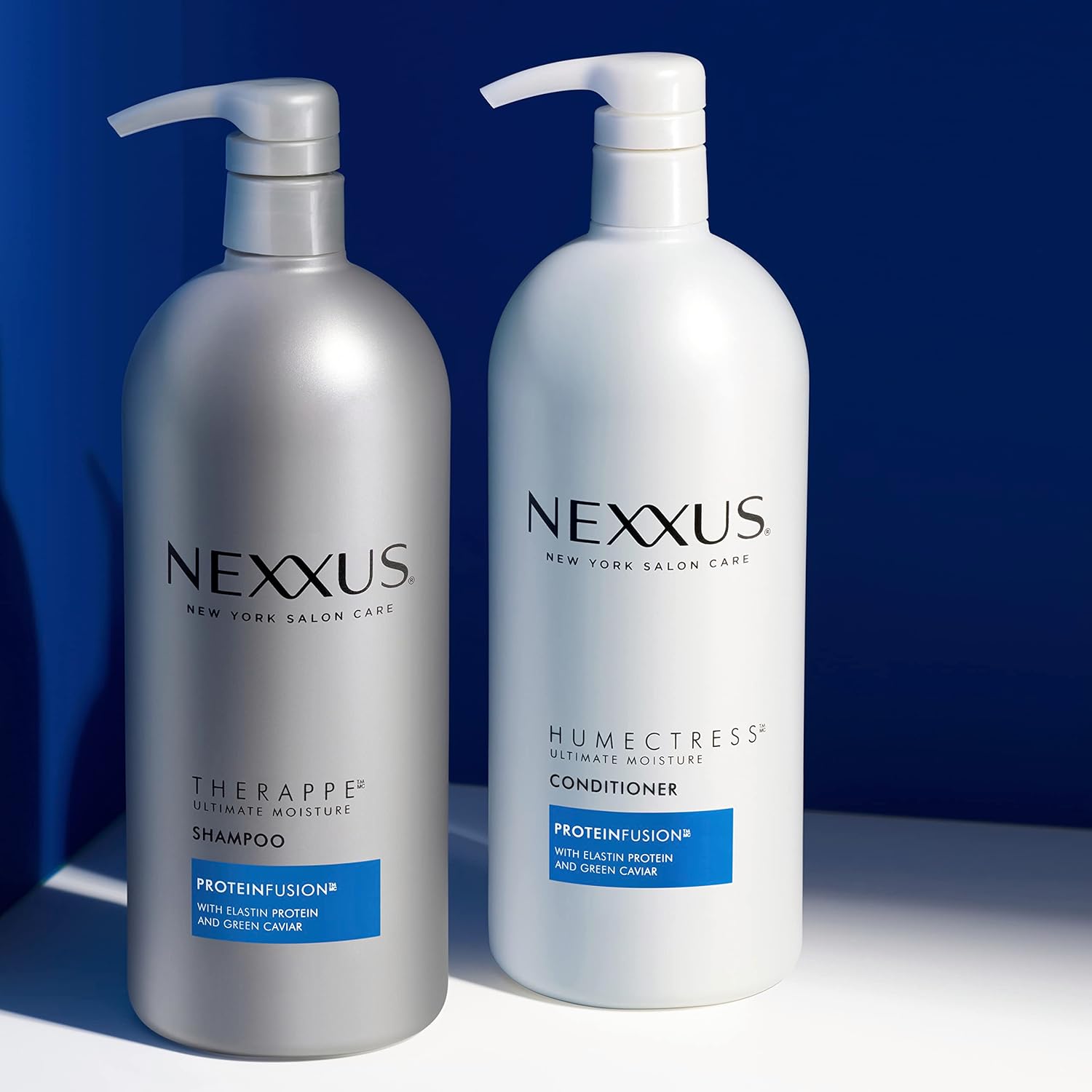 Nexxus Shampoo and Conditioner Therappe Humectress (Set of 2)for Dry Hair Silicone-Free, Moisturizing Caviar Complex and Elastin Protein 33.8 oz