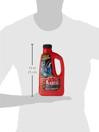 Drano Max Gel Drain Clog Remover and Cleaner for Shower or Sink Drains, Unclogs and Removes Hair, Soap Scum and Blockages, 80 Oz