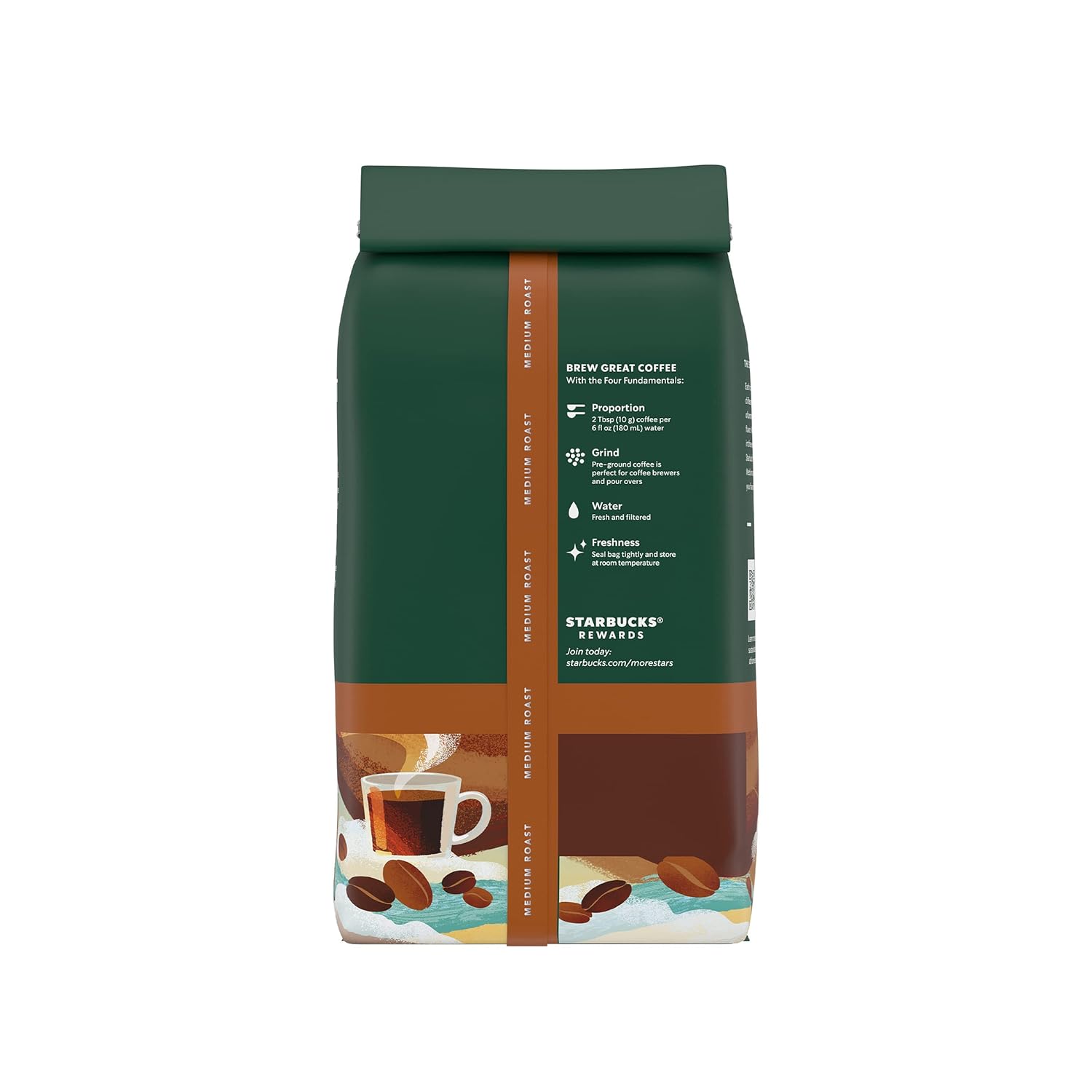 Starbucks Ground Coffee, Medium Roast Coffee, Pike Place Roast, 100% Arabica, 1 Bag (28 Oz)