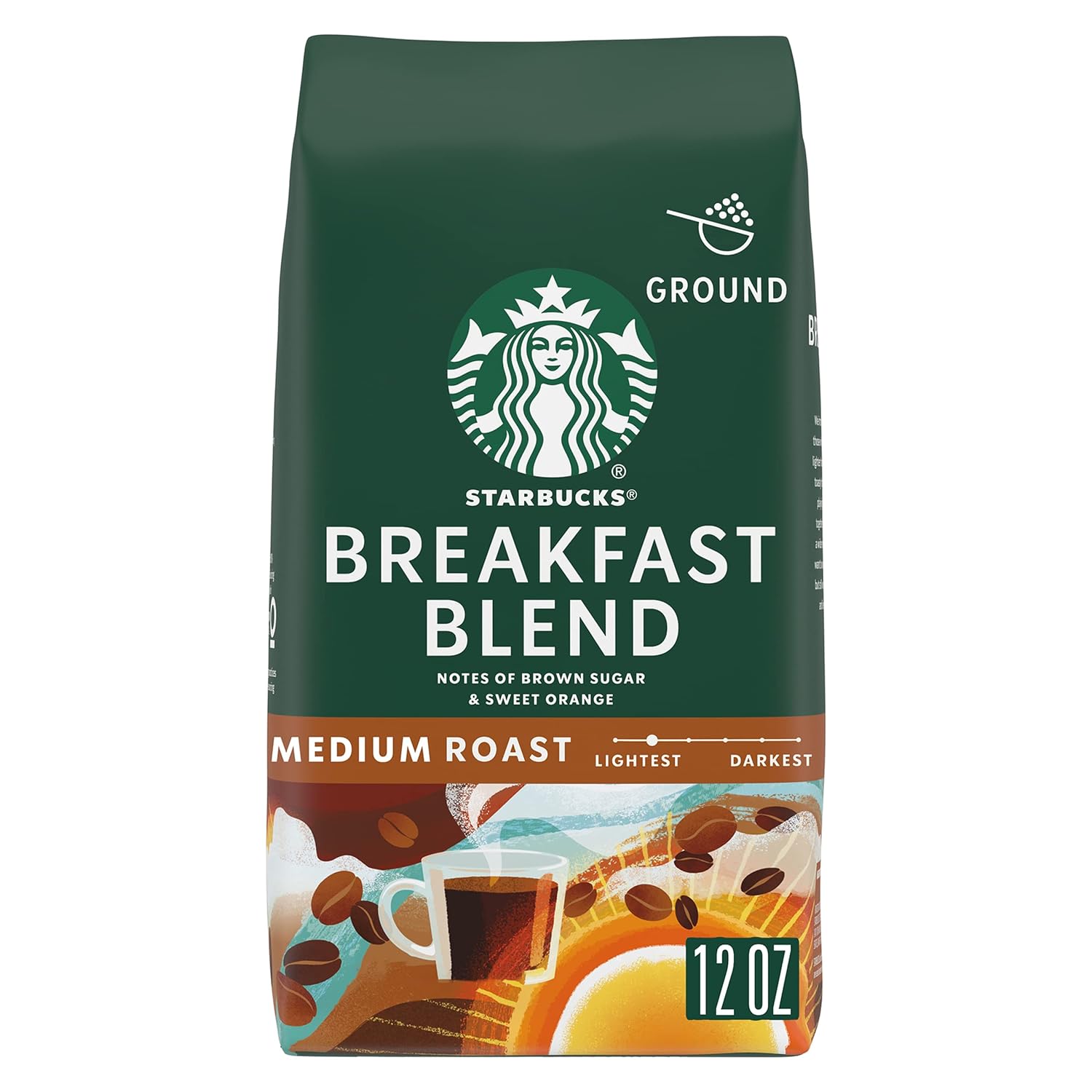 Starbucks Ground Coffee, Medium Roast Coffee, Pike Place Roast, 100% Arabica, 1 Bag (28 Oz)