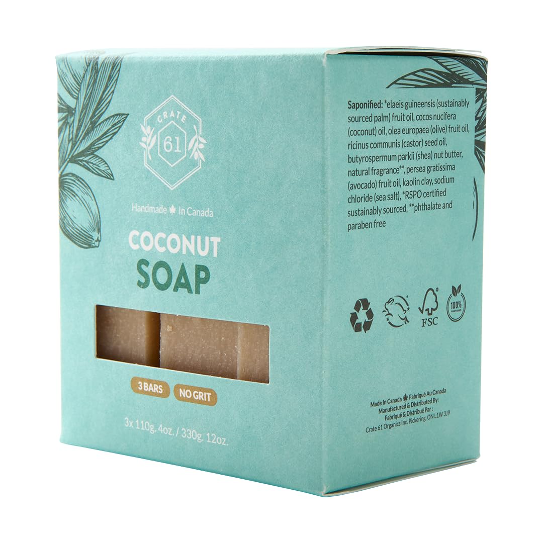 Handmade Vegan Natural Bar Soap Cold Pressed For Face And Body, With Premium Essential Oils, Eucalyptus & Peppermint For Men And Women 3 Pack (Lavender)