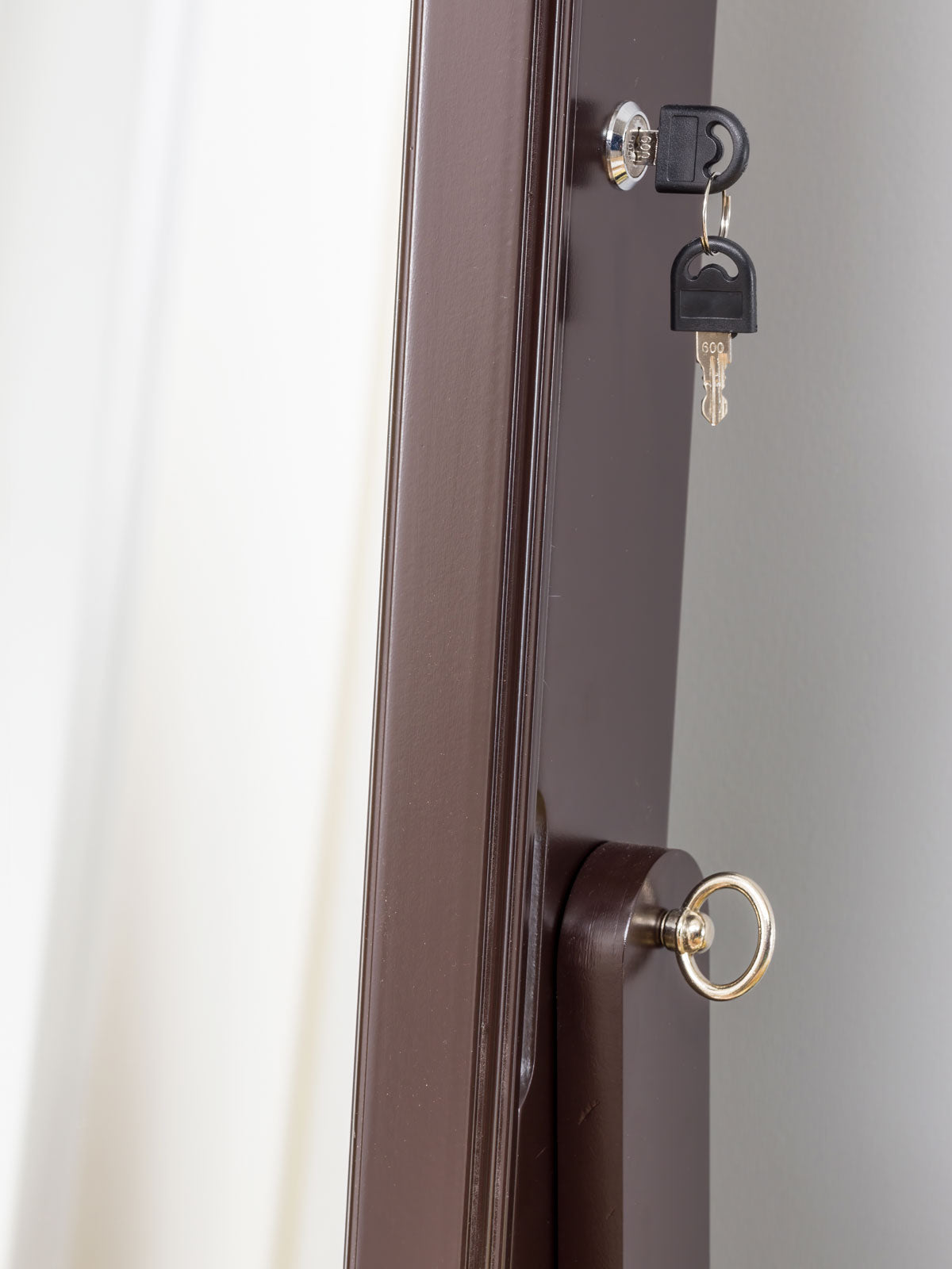 Stella 6 Standing Jewelry Armoire Full Length Mirror With Built-in Lights - Espresso