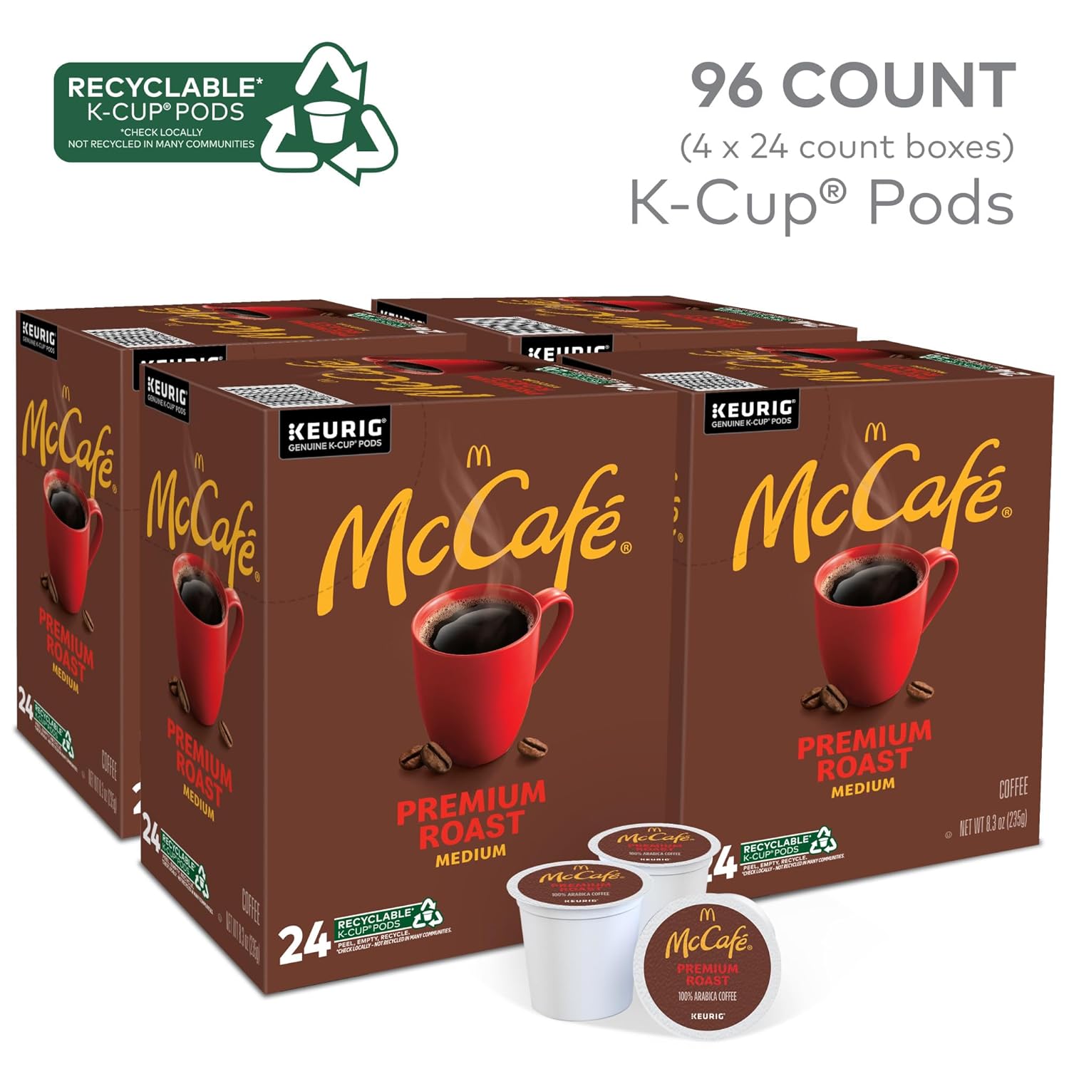 McCafe Premium Roast, Single-Serve Keurig K-Cup Pods, Medium Roast Coffee Pods Pods, 84 Count