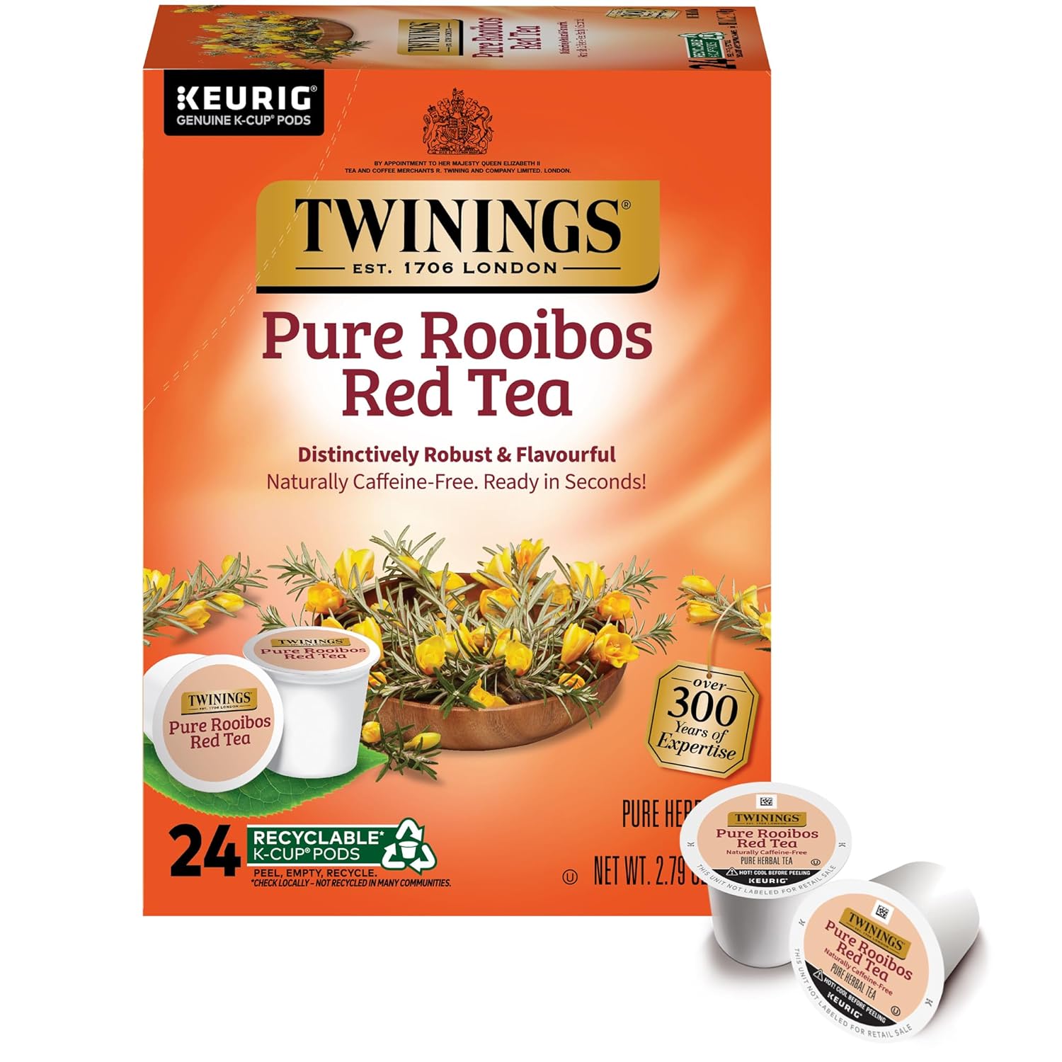 Twinings English Breakfast Black Tea K-Cup Pods for Keurig, 24 Count (Pack of 1), Smooth, Flavourful, Robust, Caffeinated, Enjoy Hot or Iced | Packaging May Vary