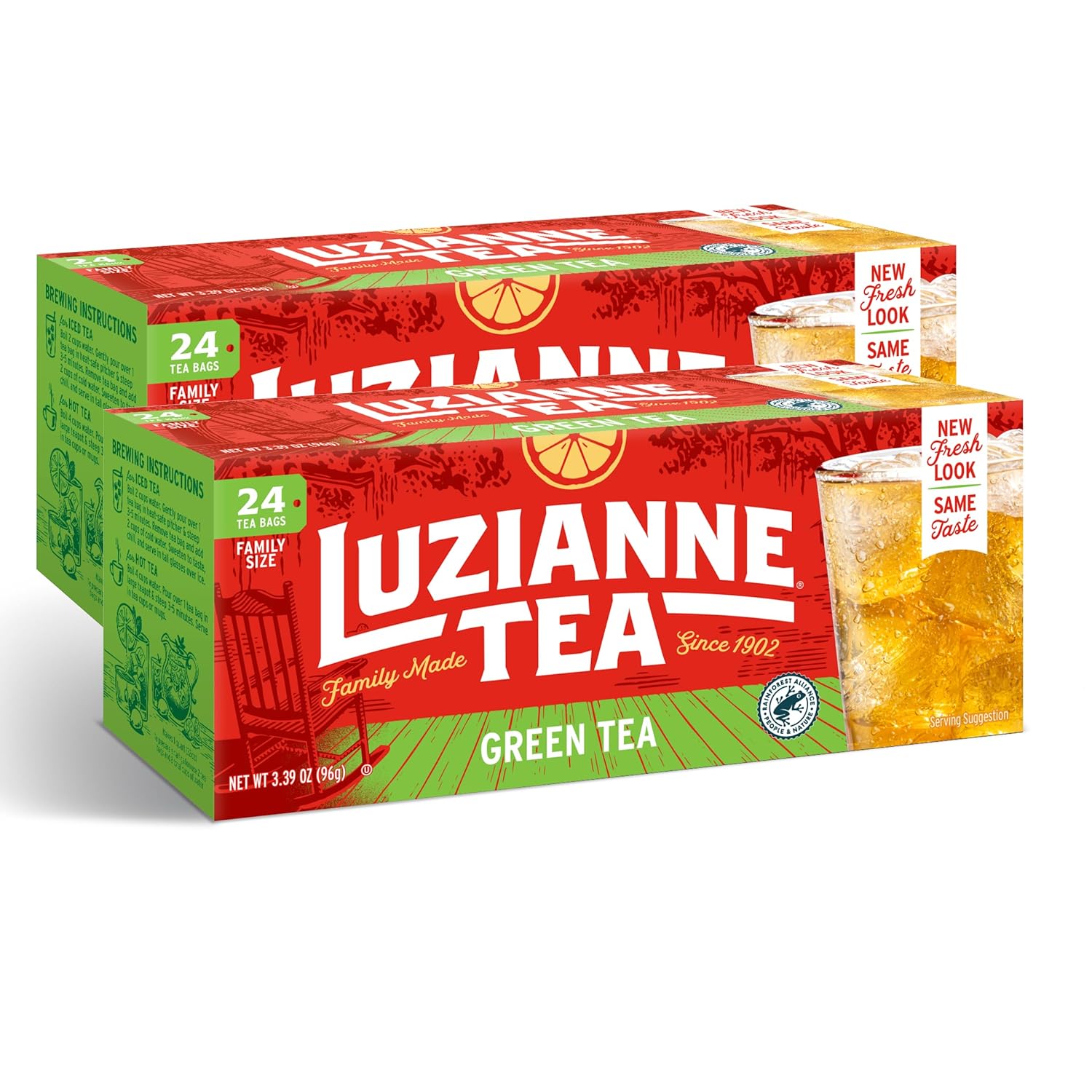 Luzianne Unsweetened Iced Tea Bags, Gallon Size, 24ct Box (Pack of 1)