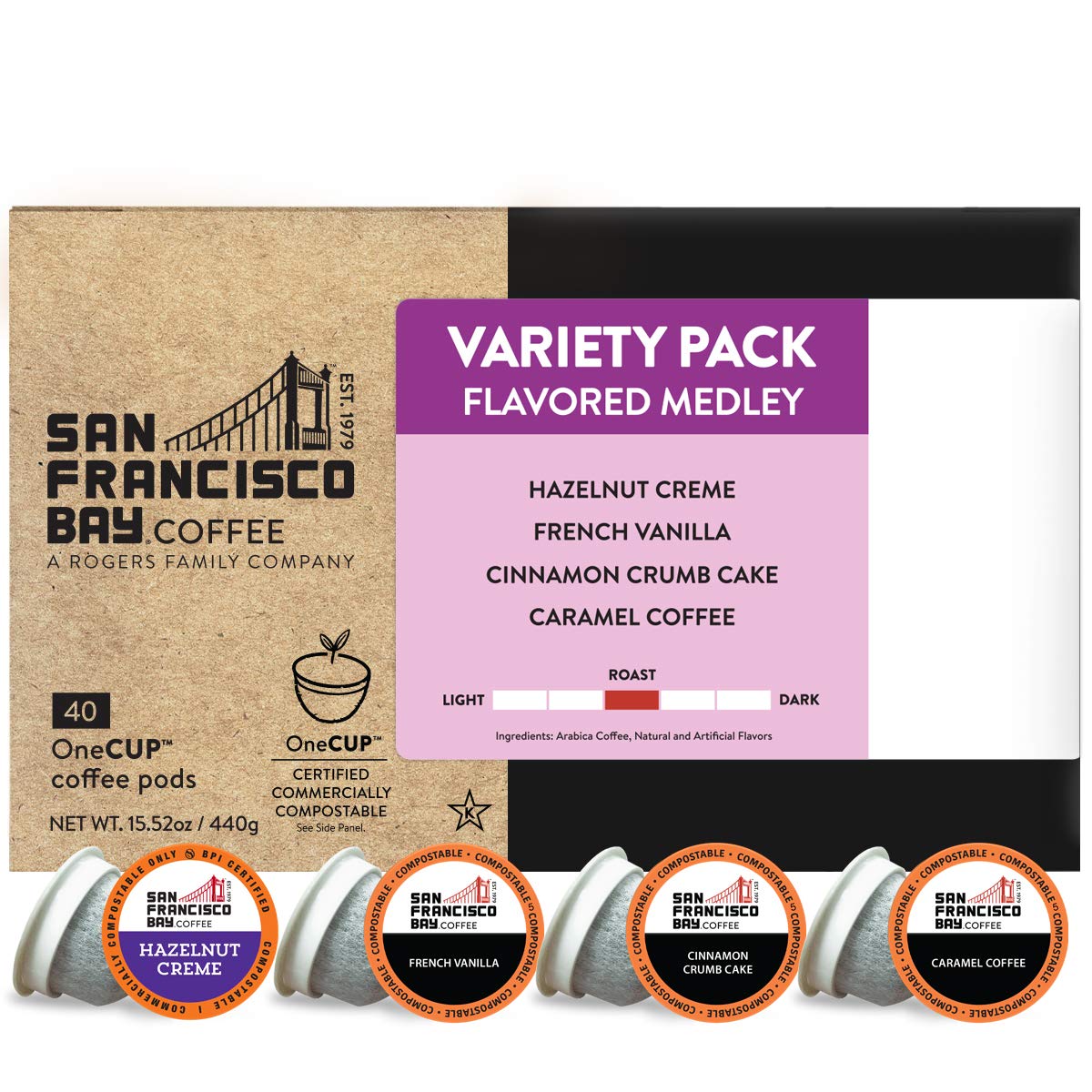 San Francisco Bay Compostable Coffee Pods - French Roast (80 Ct) K Cup Compatible including Keurig 2.0, Dark Roast