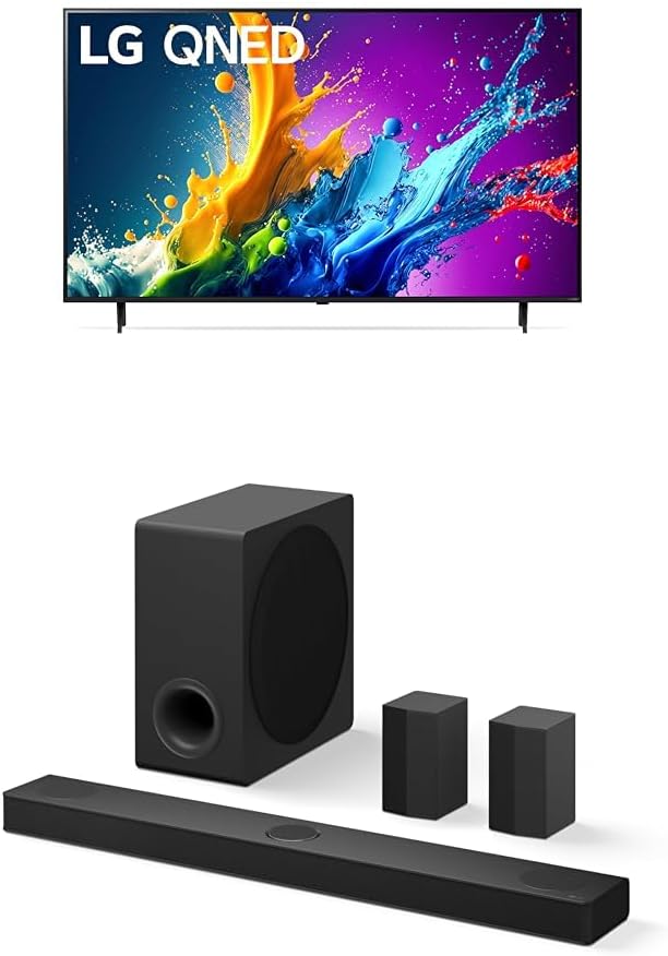LG 86-Inch Class QNED80T Series LED Smart TV 4K Processor Flat Screen with Magic Remote AI-Powered with Alexa Built-in (86QNED80TUC, 2024)