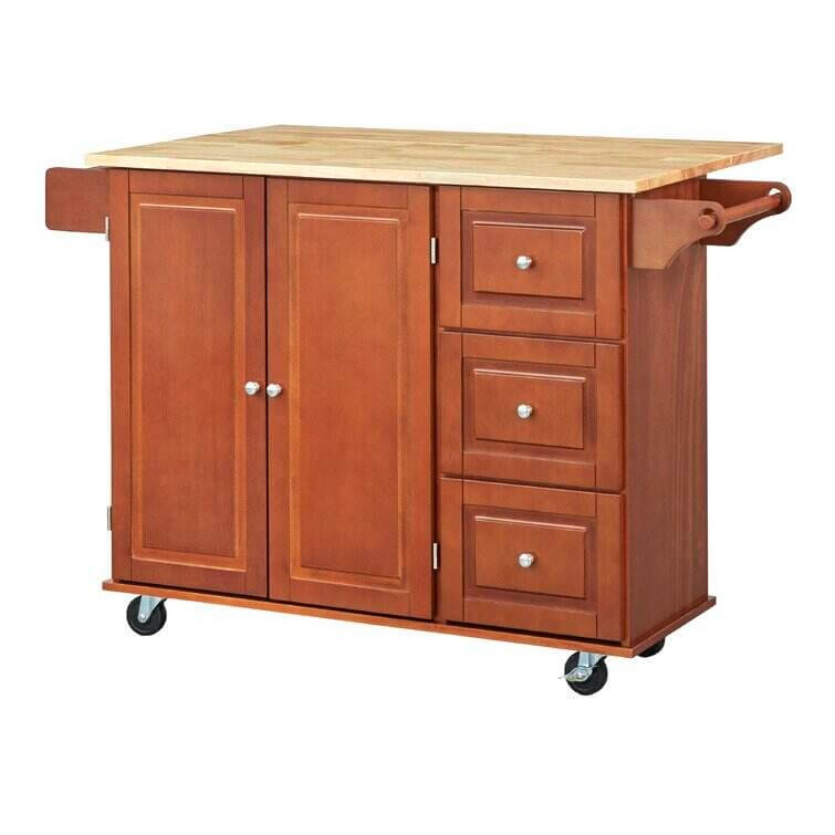 Wayfair® Hardy Solid Wood Kitchen Cart