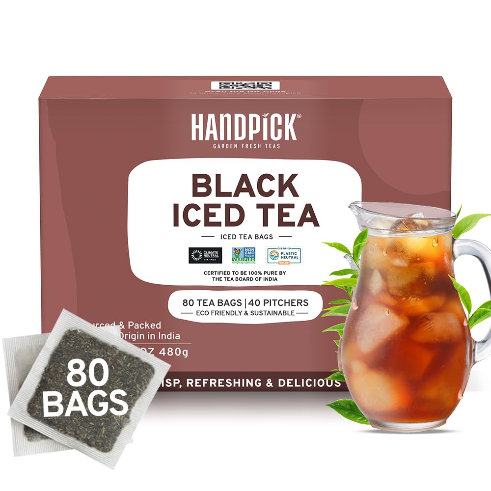 HANDPICK, Peppermint Tea, Eco-Conscious Tea Bags - 100 Count | Caffeine Free, Non-GMO | Minty, Fresh & Cool flavor | Direct From Source