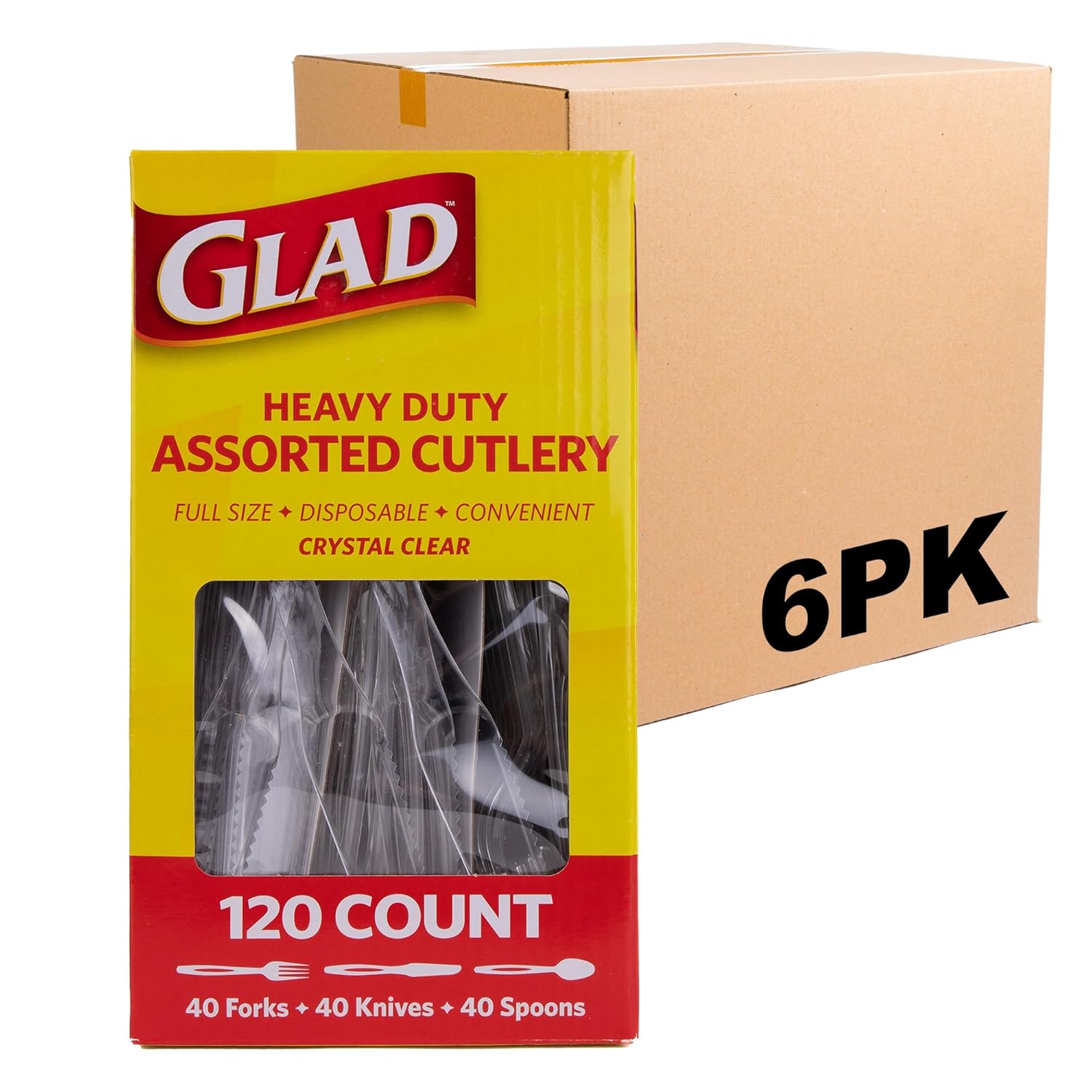 Glad, 240 Count (Pack of 1), Clear Assorted Cutlery
