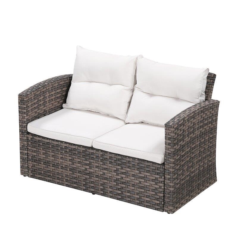 Fordville Wicker/Rattan 7 - Person Seating Group with Cushions
