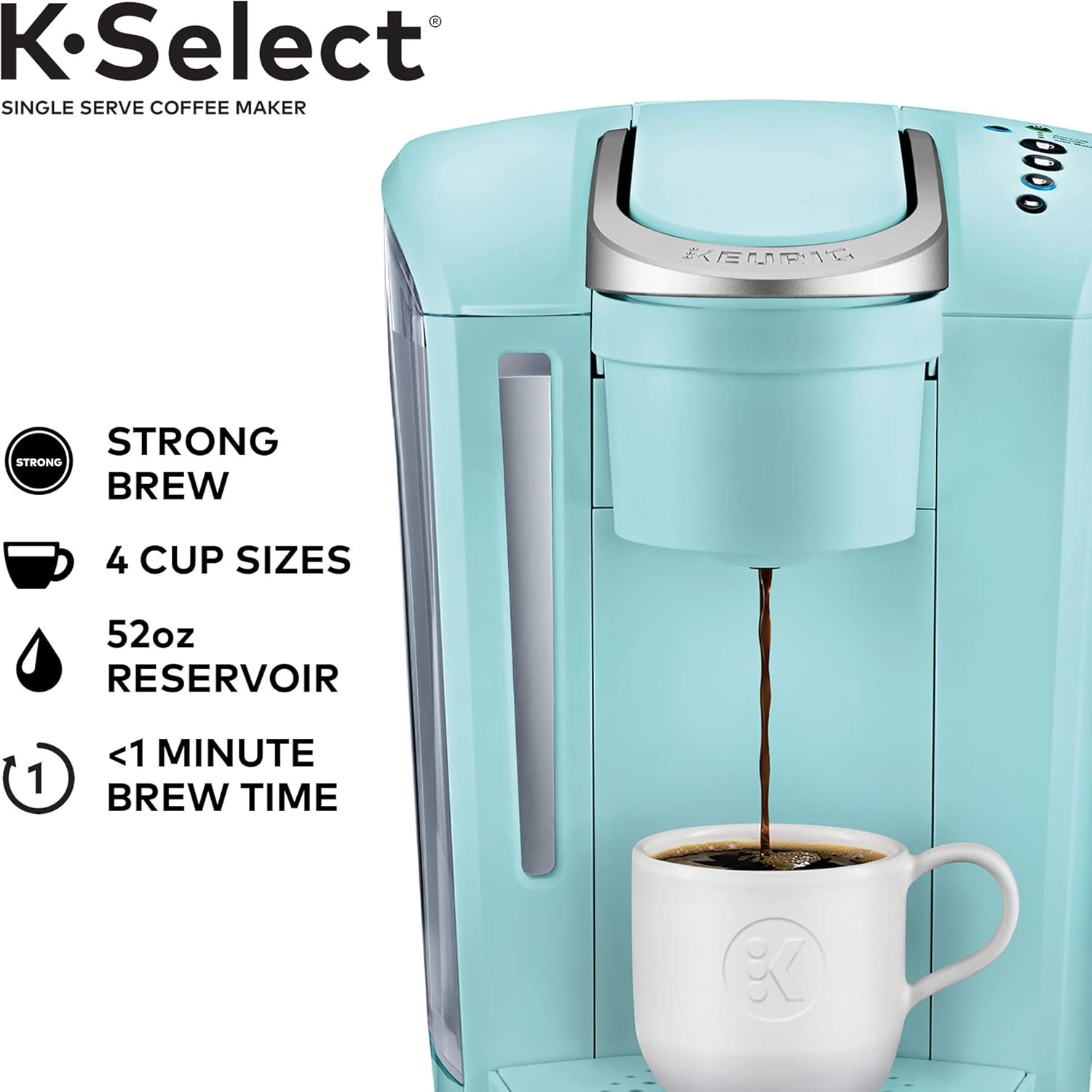 Keurig K-Select Single-Serve K-Cup Pod Coffee Maker, Matte Black