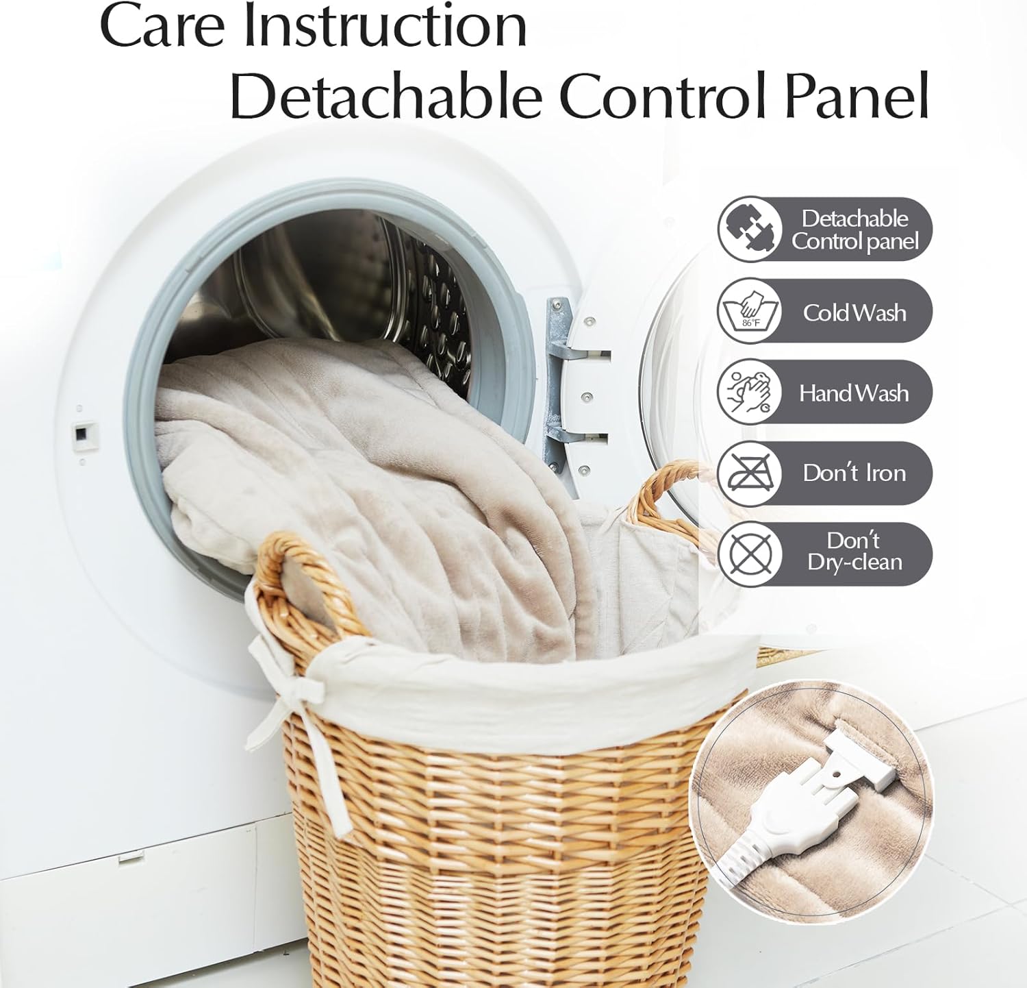 Heated Blanket Throw Size, Soft and Cozy Electric Heating Blanket for Bed, Automatic Safety System 6 Heating Levels & 4 Hours Auto-Off, 50