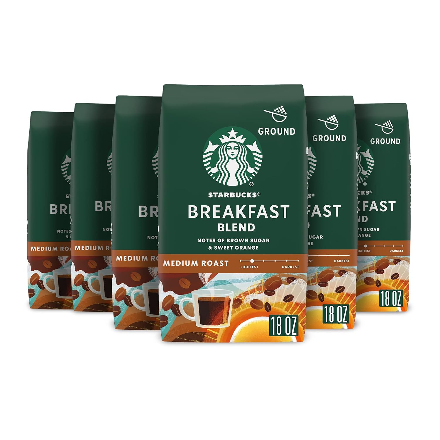 Starbucks Ground Coffee, Medium Roast Coffee, Pike Place Roast, 100% Arabica, 1 Bag (28 Oz)