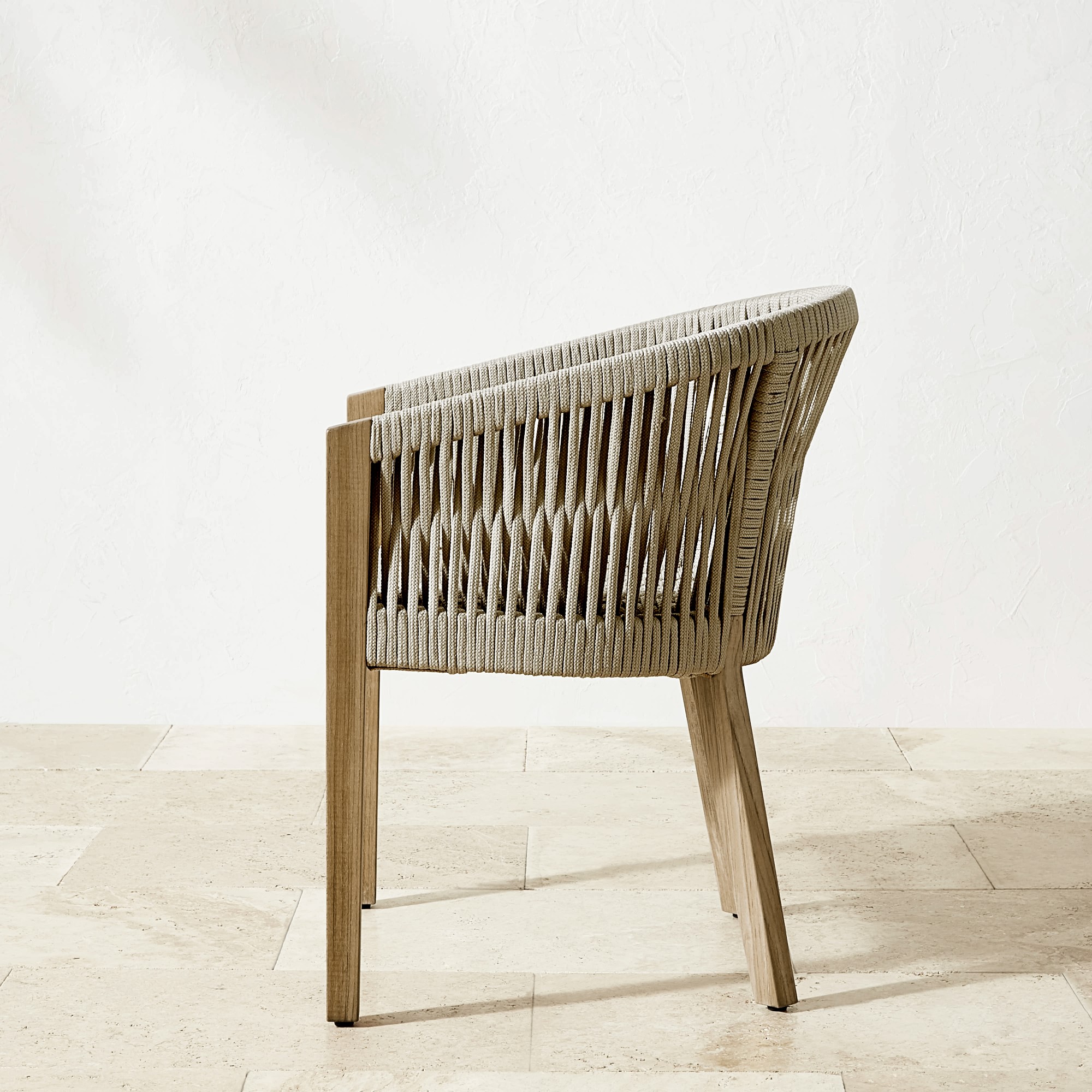 Larnaca Fiberstone Dining Table & Teak Pasadena Dining Chairs (96