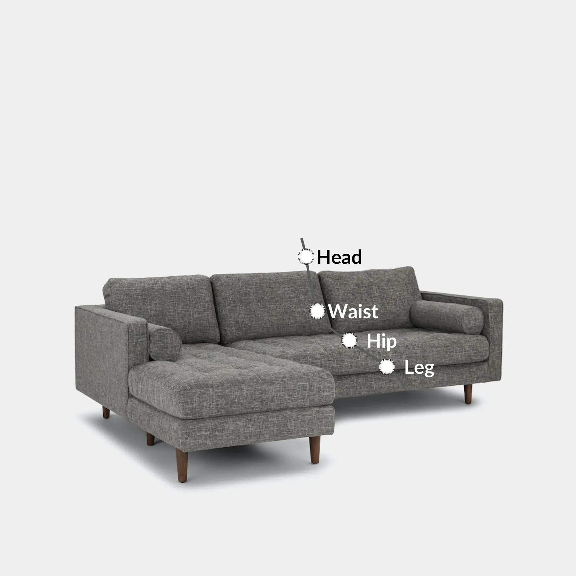 Castle Fabric Sectional Sofa