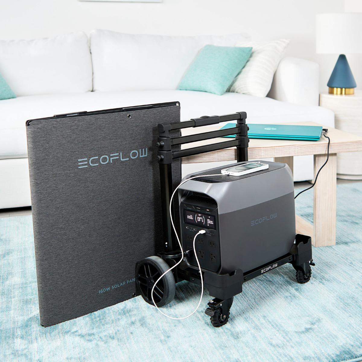 ☀️Last Day For Clearance🔌Ecoflow Delta 3 Plus 1000Wh Power Station w Trolley & 160W Solar Panel
