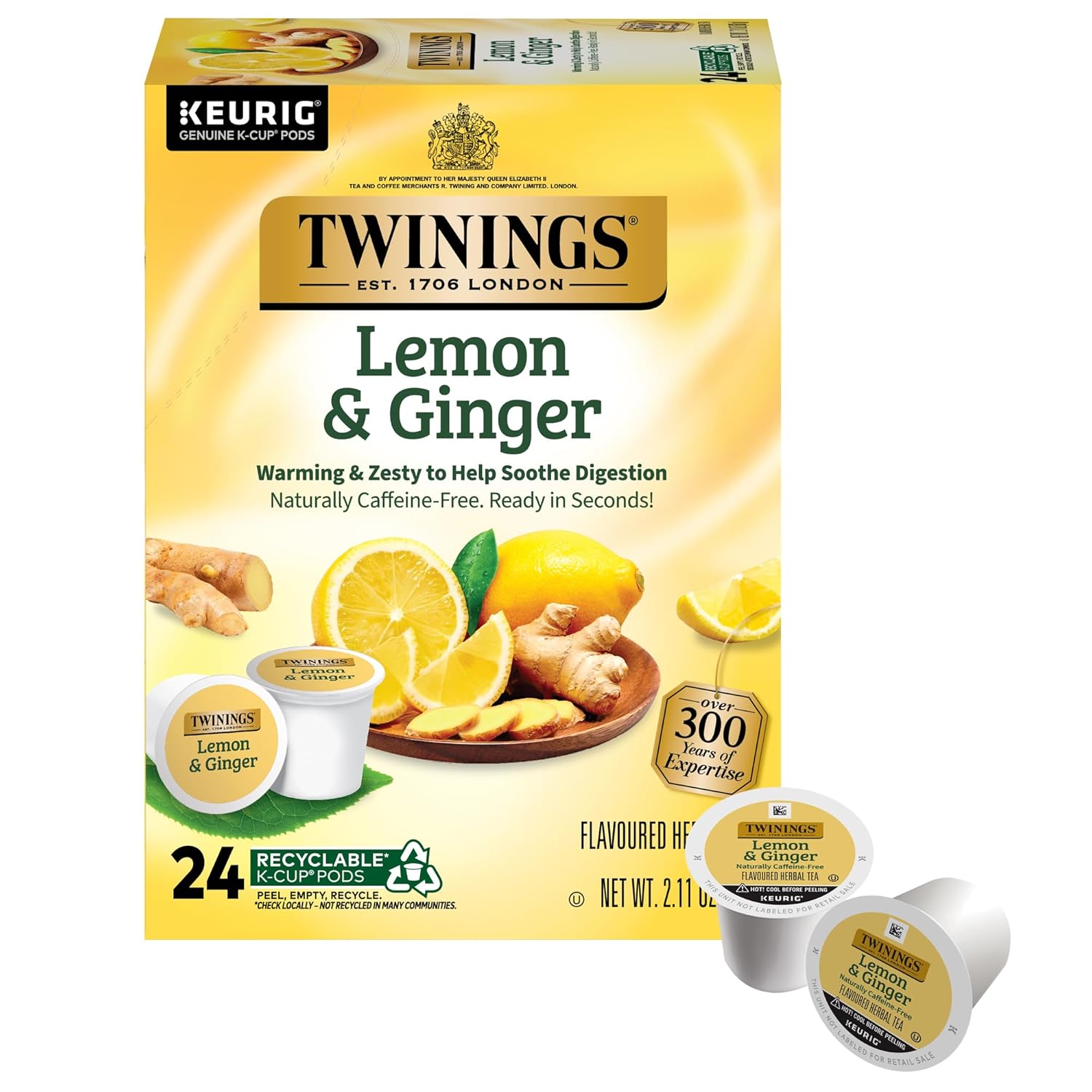 Twinings English Breakfast Black Tea K-Cup Pods for Keurig, 24 Count (Pack of 1), Smooth, Flavourful, Robust, Caffeinated, Enjoy Hot or Iced | Packaging May Vary