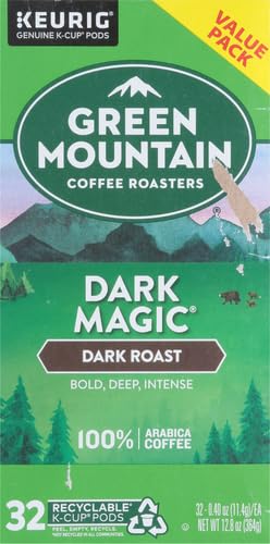 Green Mountain Coffee Roasters Dark Magic Keurig Single-Serve K-Cup Pods, Dark Roast Coffee, 72 Count (6 Packs of 12)