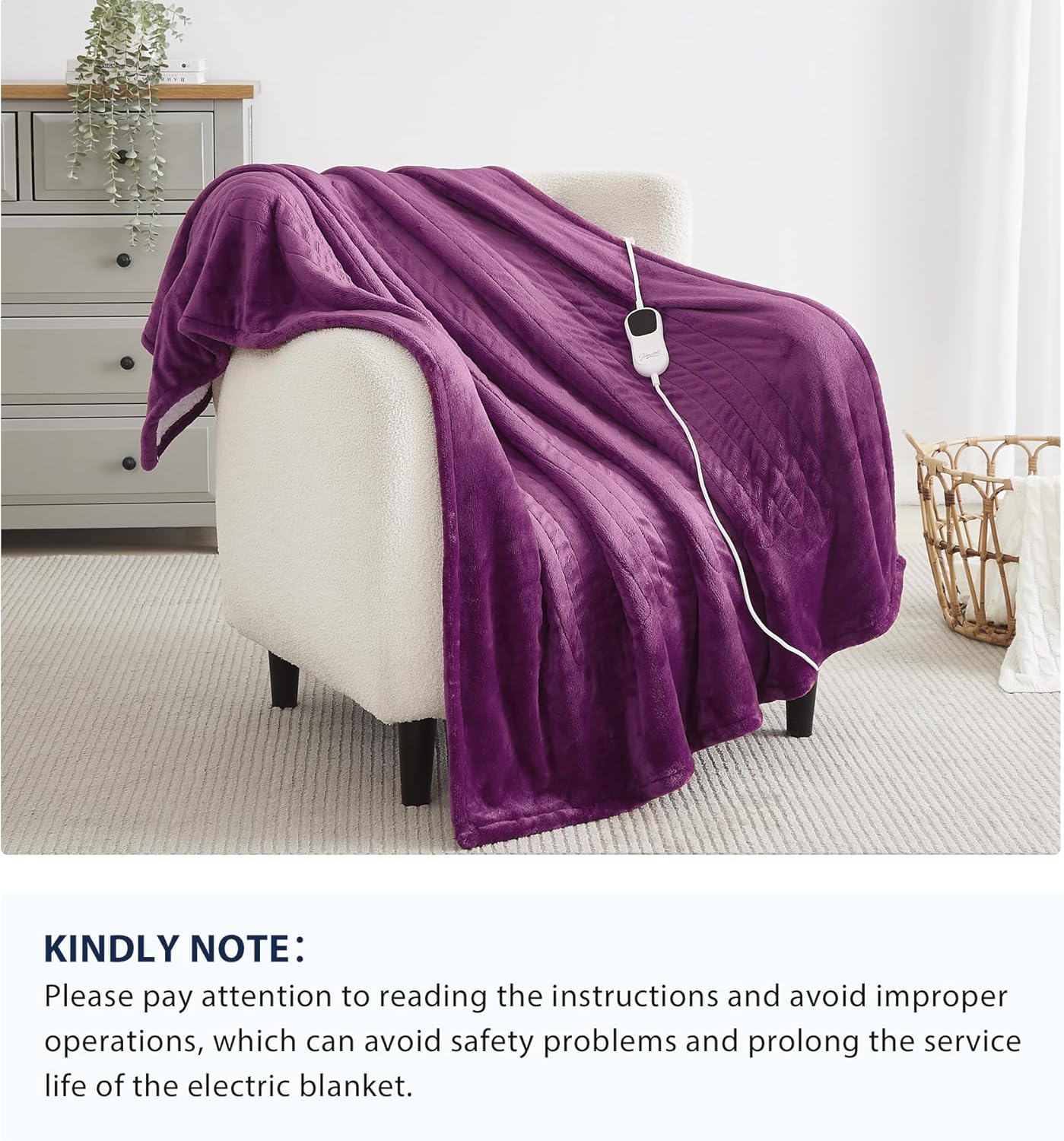 Homemate Heated Blanket Electric Throw - 50