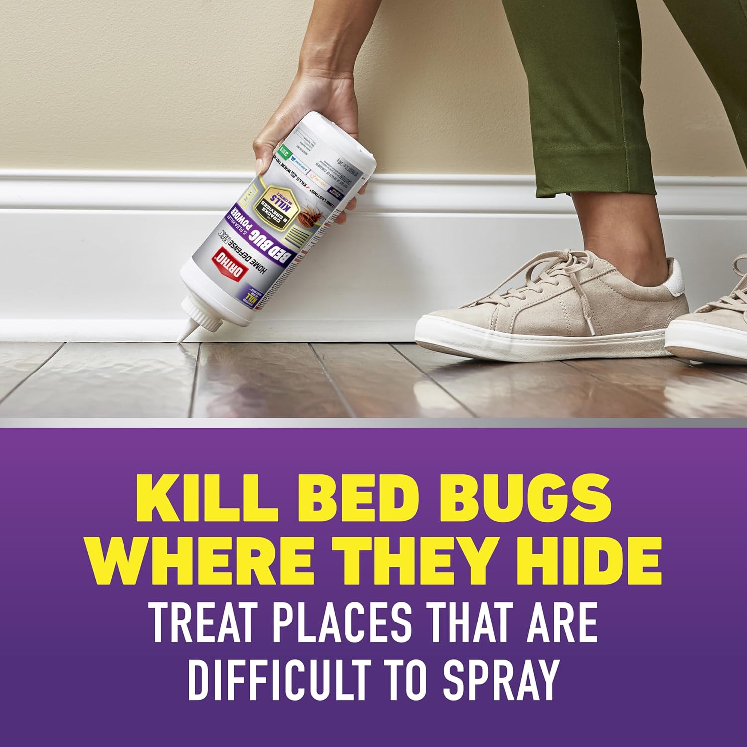 Ortho Home Defense Max Bed Bug, Flea and Tick Killer - With Ready-to-Use Comfort Wand, Kills Bed Bugs and Bed Bug Eggs, Bed Bug Spray Also Kills Fleas and Ticks, 1 gal.
